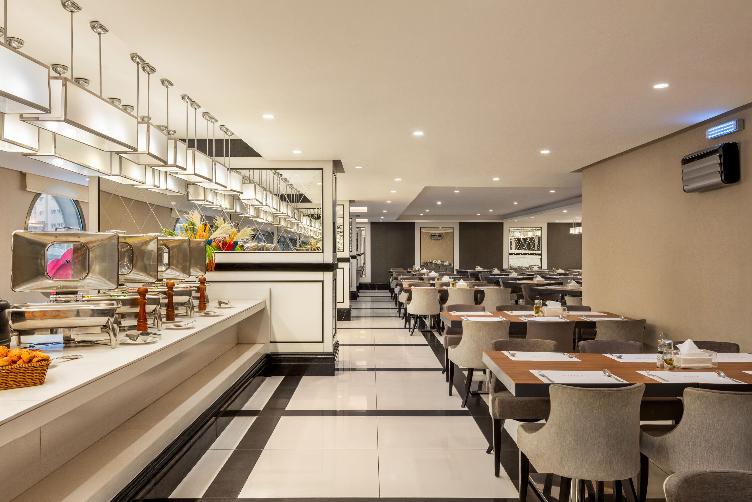 Ramada by Wyndham Makkah Zad Al Rawda restaurant breakfast area with seating in Makkah, Other than US/Canada