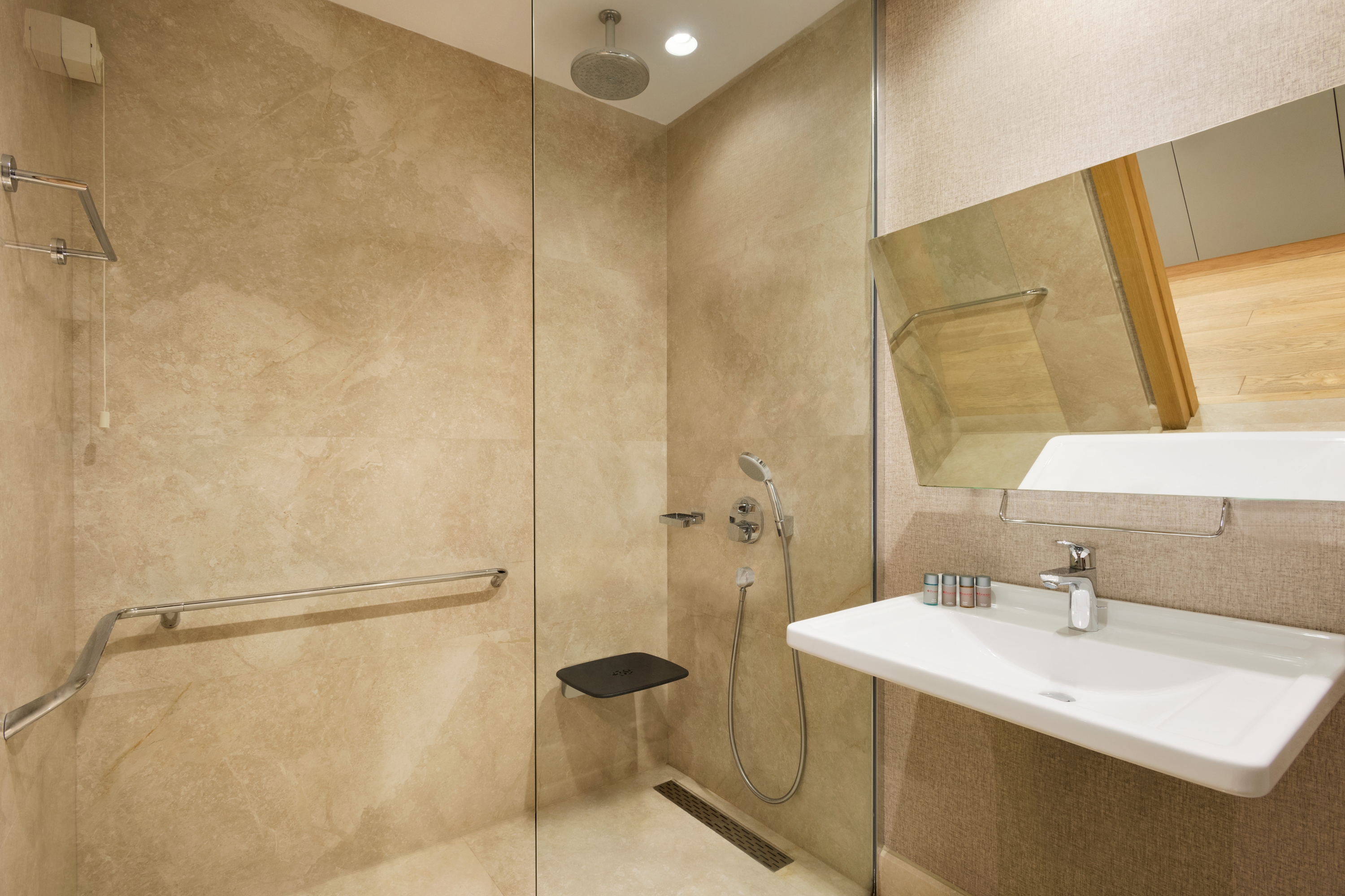Guest room bath at the Ramada Hotel & Suites by Wyndham Adana in Adana, Other than US/Canada