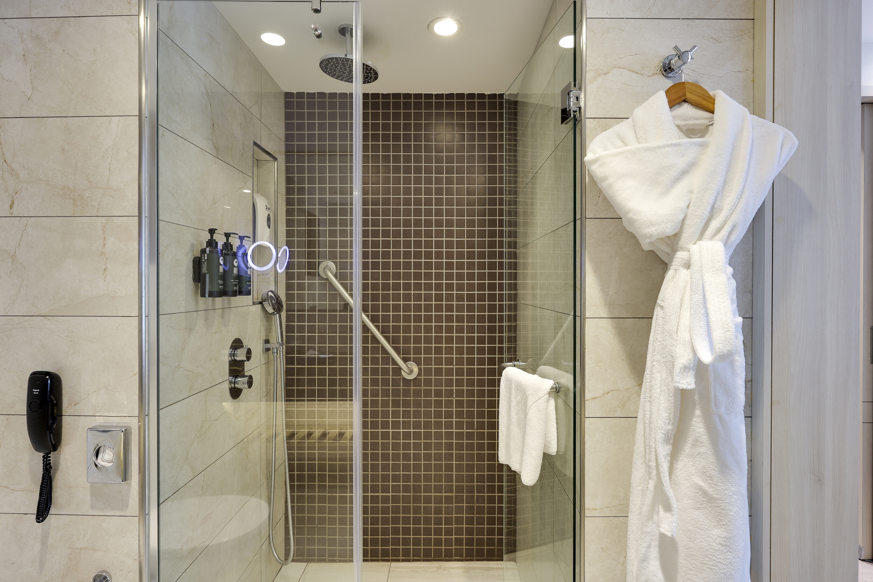 Guest room bath at the Ramada by Wyndham Istanbul Old City in Istanbul, Other than US/Canada