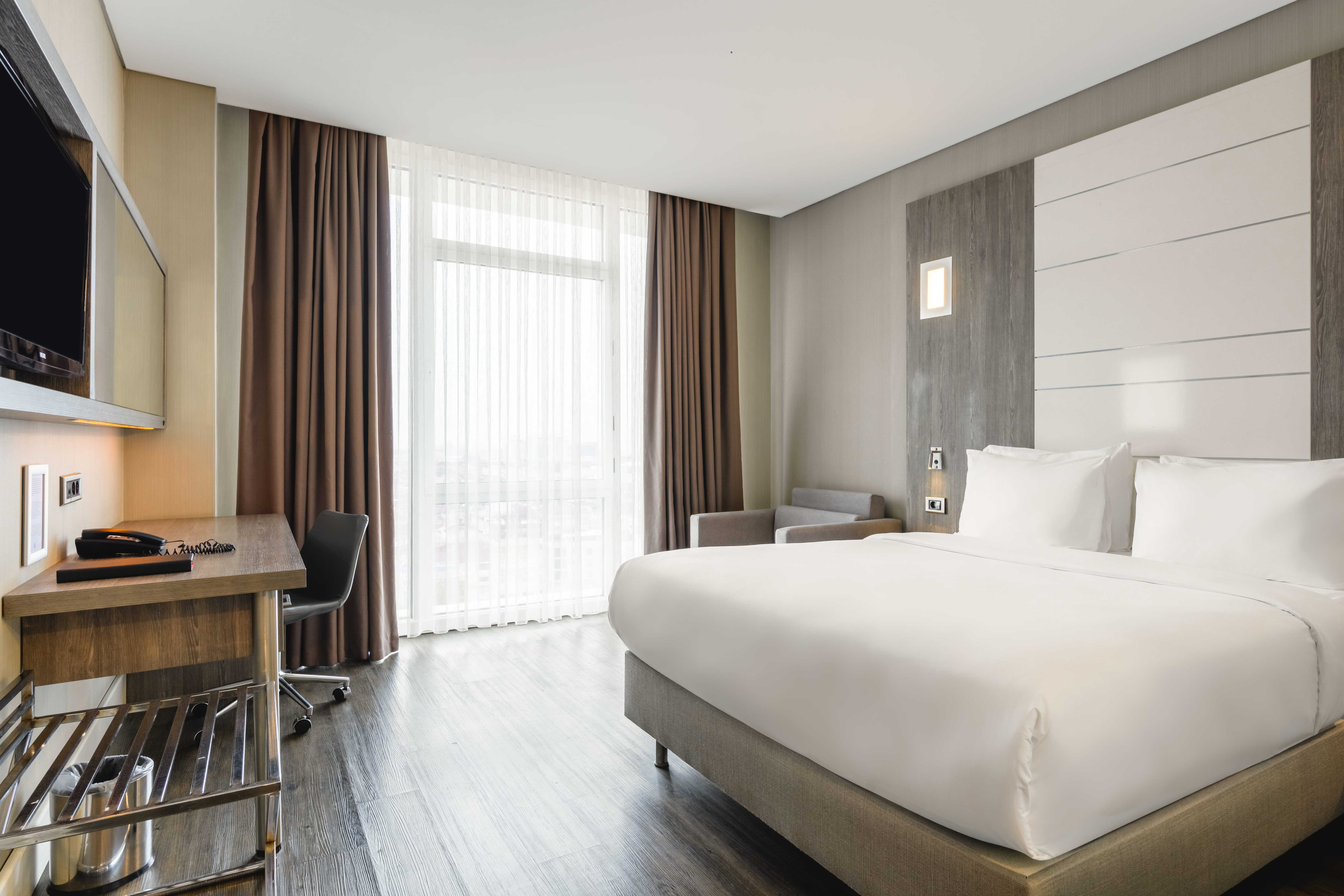 Double bed guest room at the Ramada Encore by Wyndham Istanbul Bayrampasa in Istanbul, Other than US/Canada