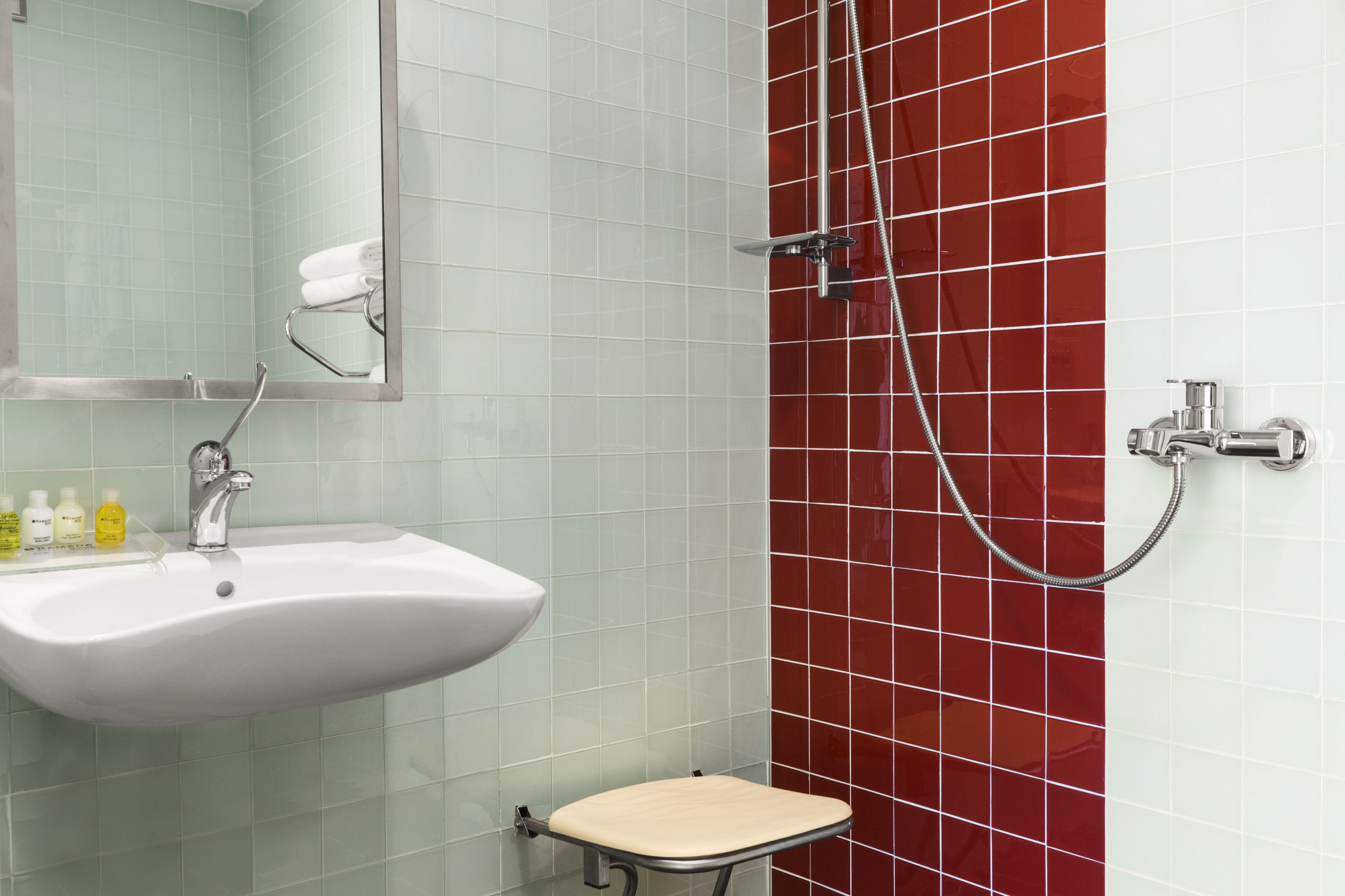 Guest room bath at the Ramada Encore by Wyndham Istanbul Kartal in Istanbul, Other than US/Canada