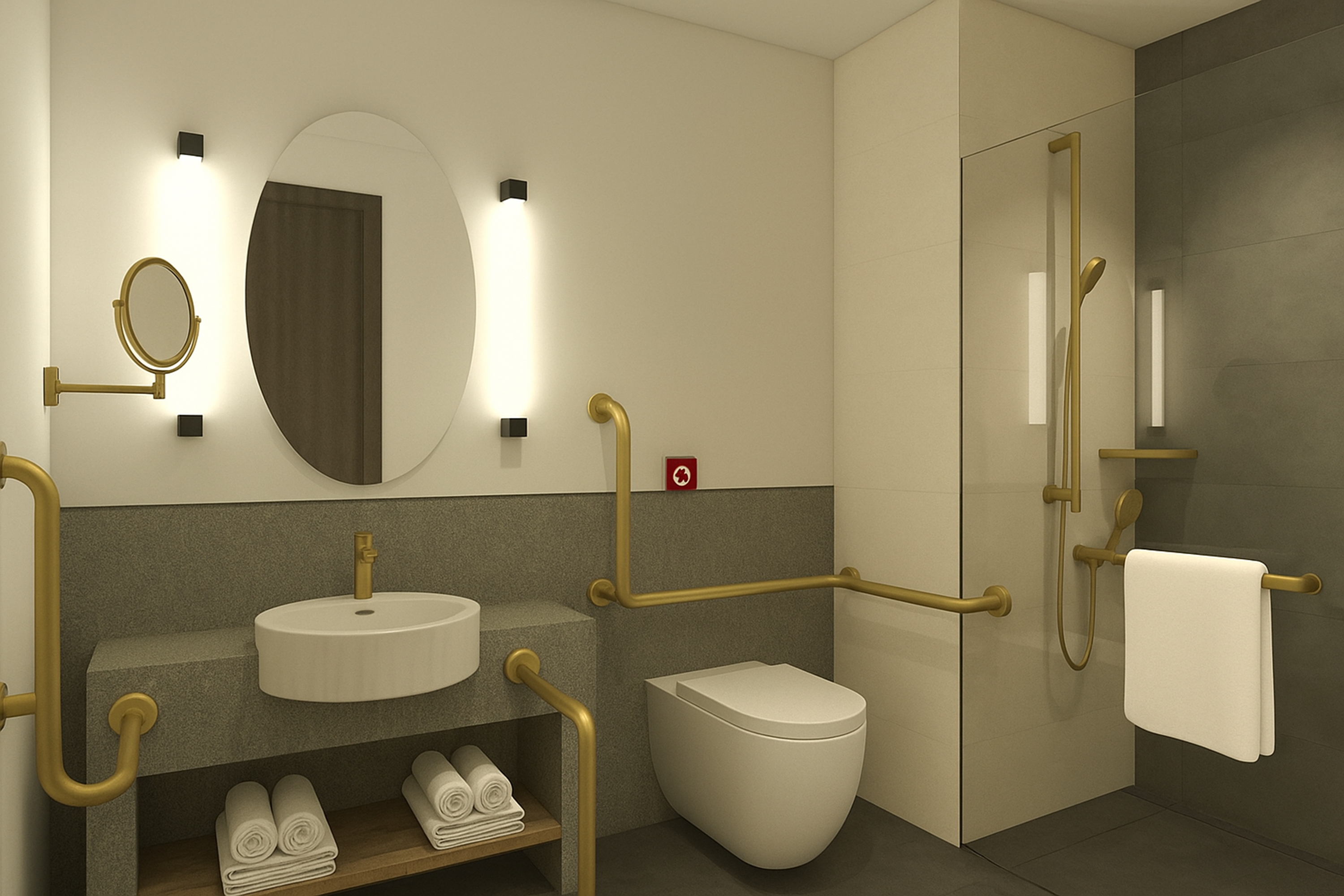 Guest room bath at the Ramada by Wyndham Arnavutkoy in Istanbul, Other than US/Canada