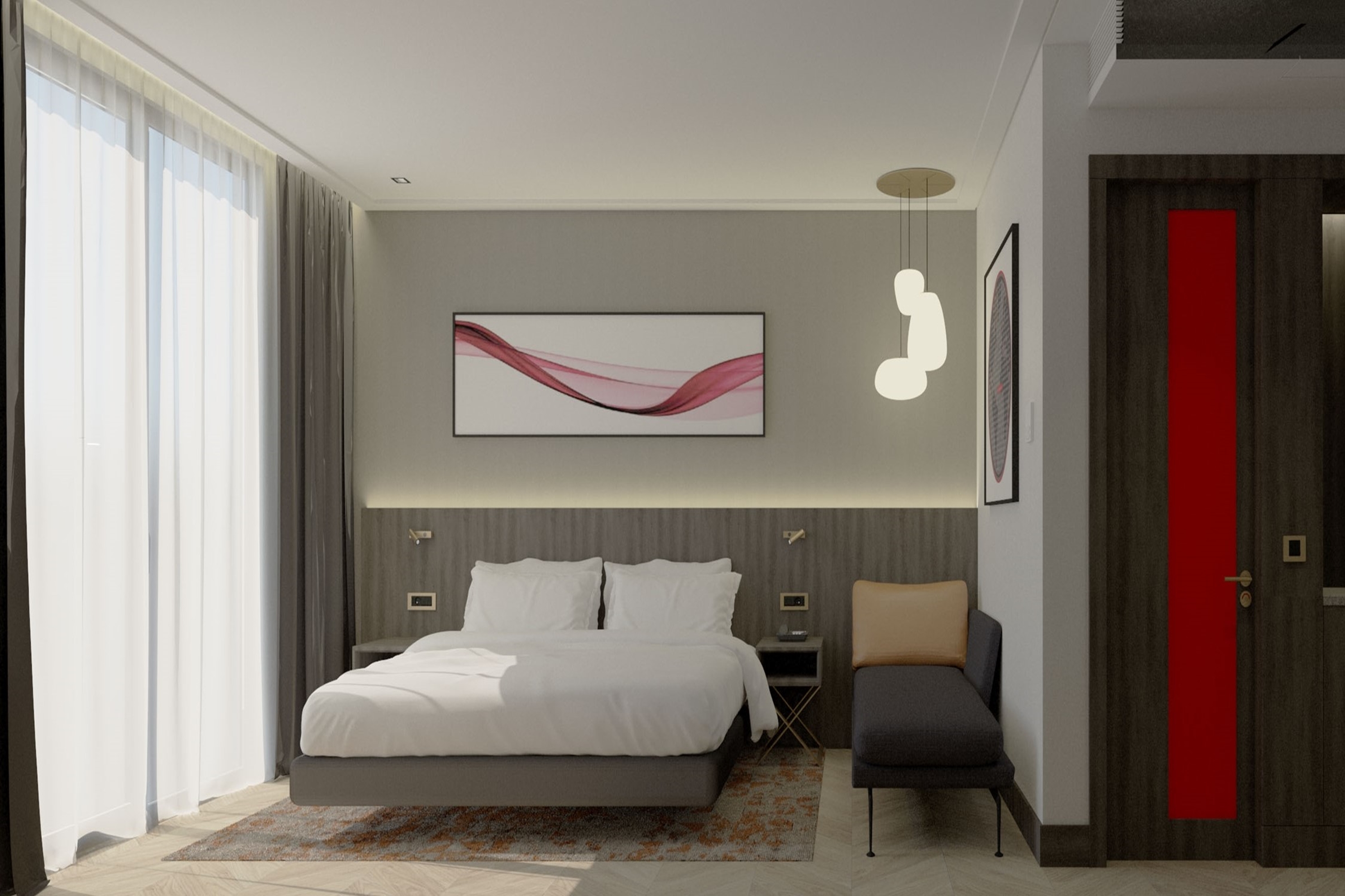 Guest room at the Ramada by Wyndham Arnavutkoy in Istanbul, Other than US/Canada