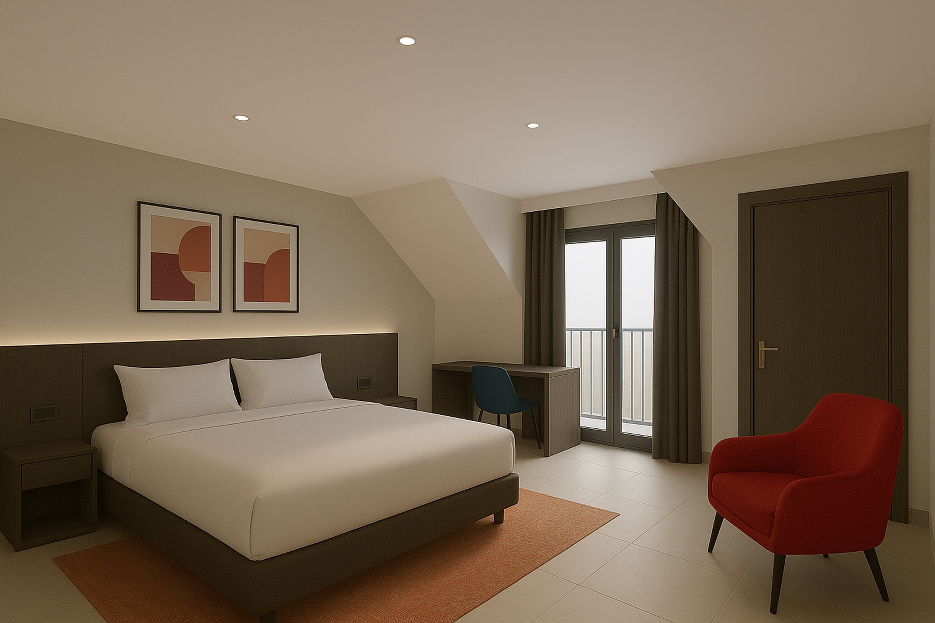 Guest room at the Ramada by Wyndham Arnavutkoy in Istanbul, Other than US/Canada