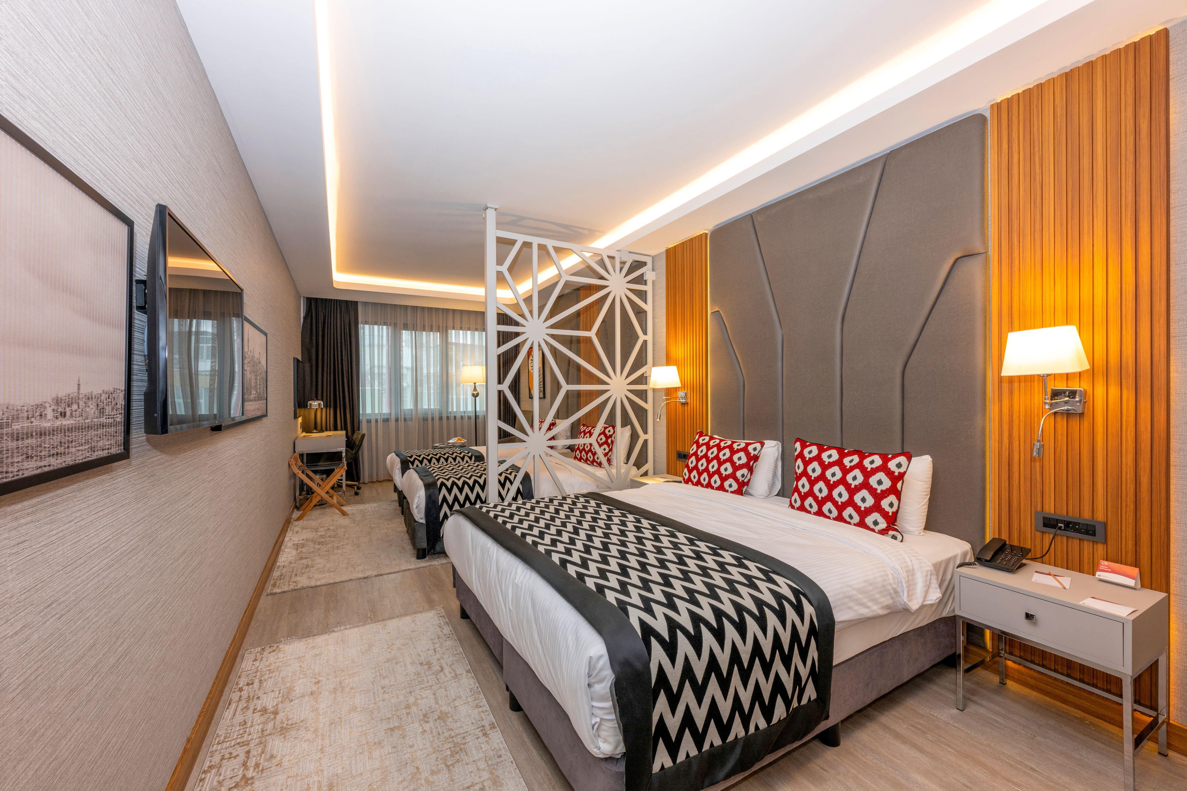 Guest room at the Ramada Encore by Wyndham Istanbul Sisli in Istanbul, Other than US/Canada