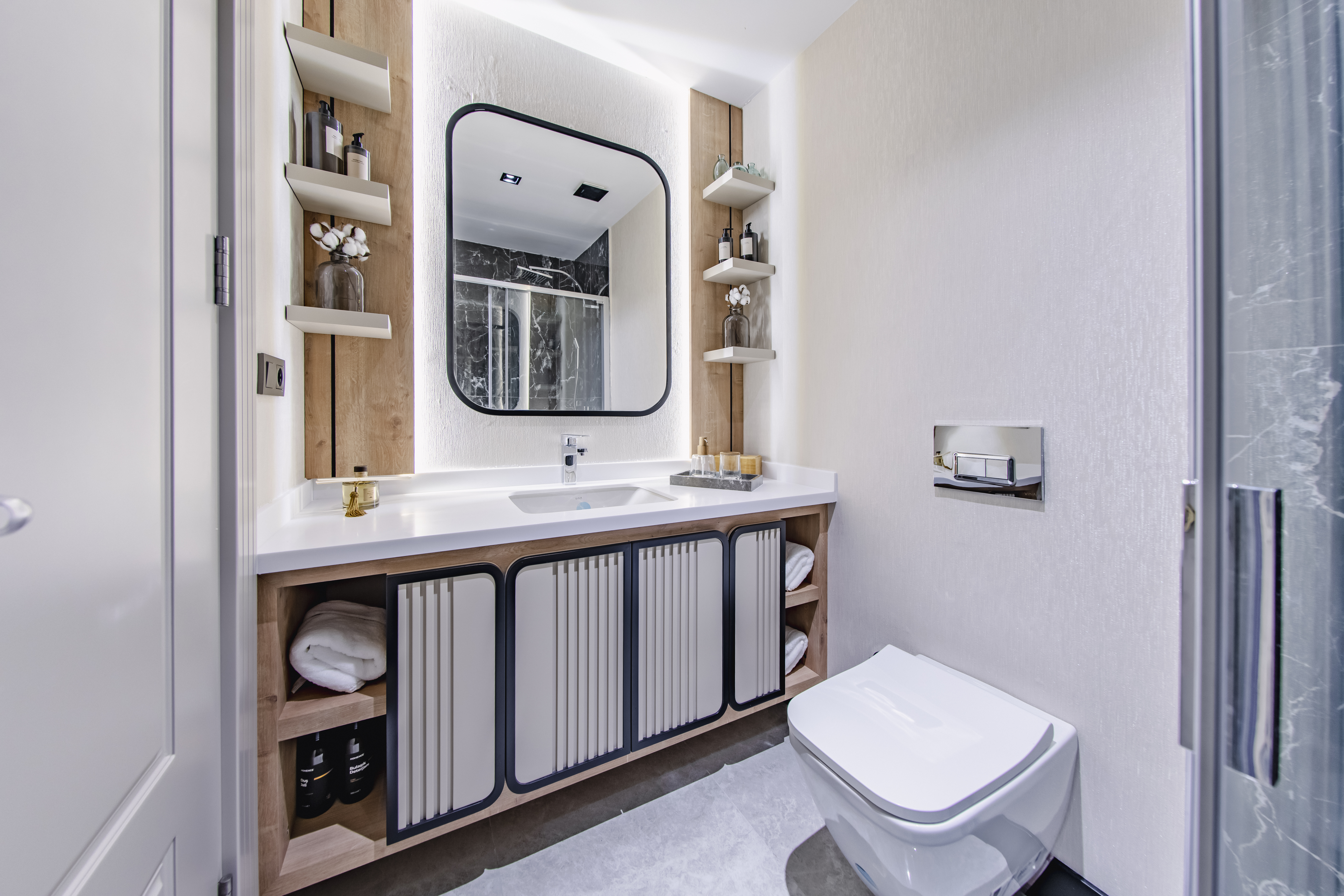 Guest room bath at the Ramada Residences by Wyndham Istanbul Haramidere in Istanbul, Other than US/Canada