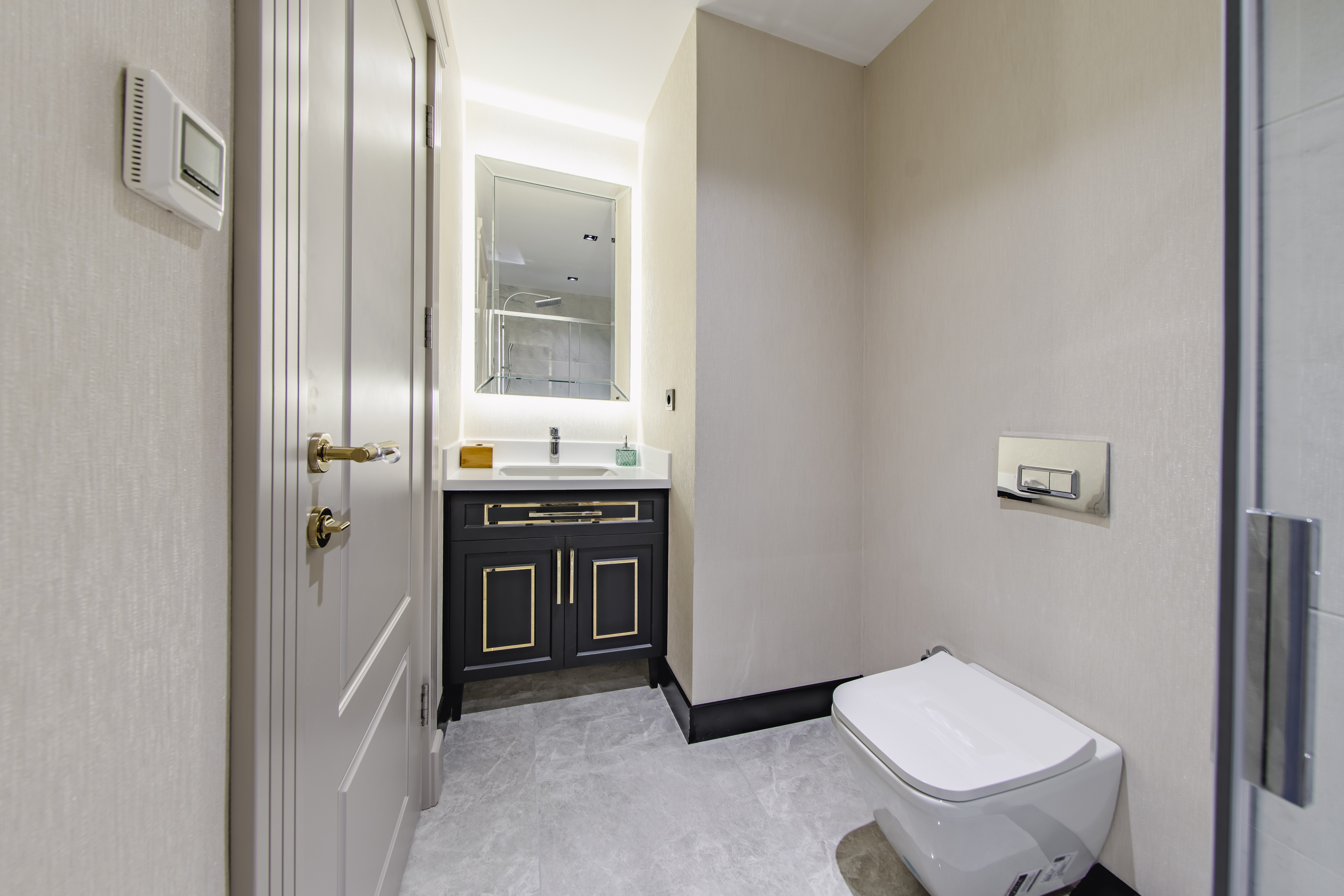 Guest room bath at the Ramada Residences by Wyndham Istanbul Haramidere in Istanbul, Other than US/Canada