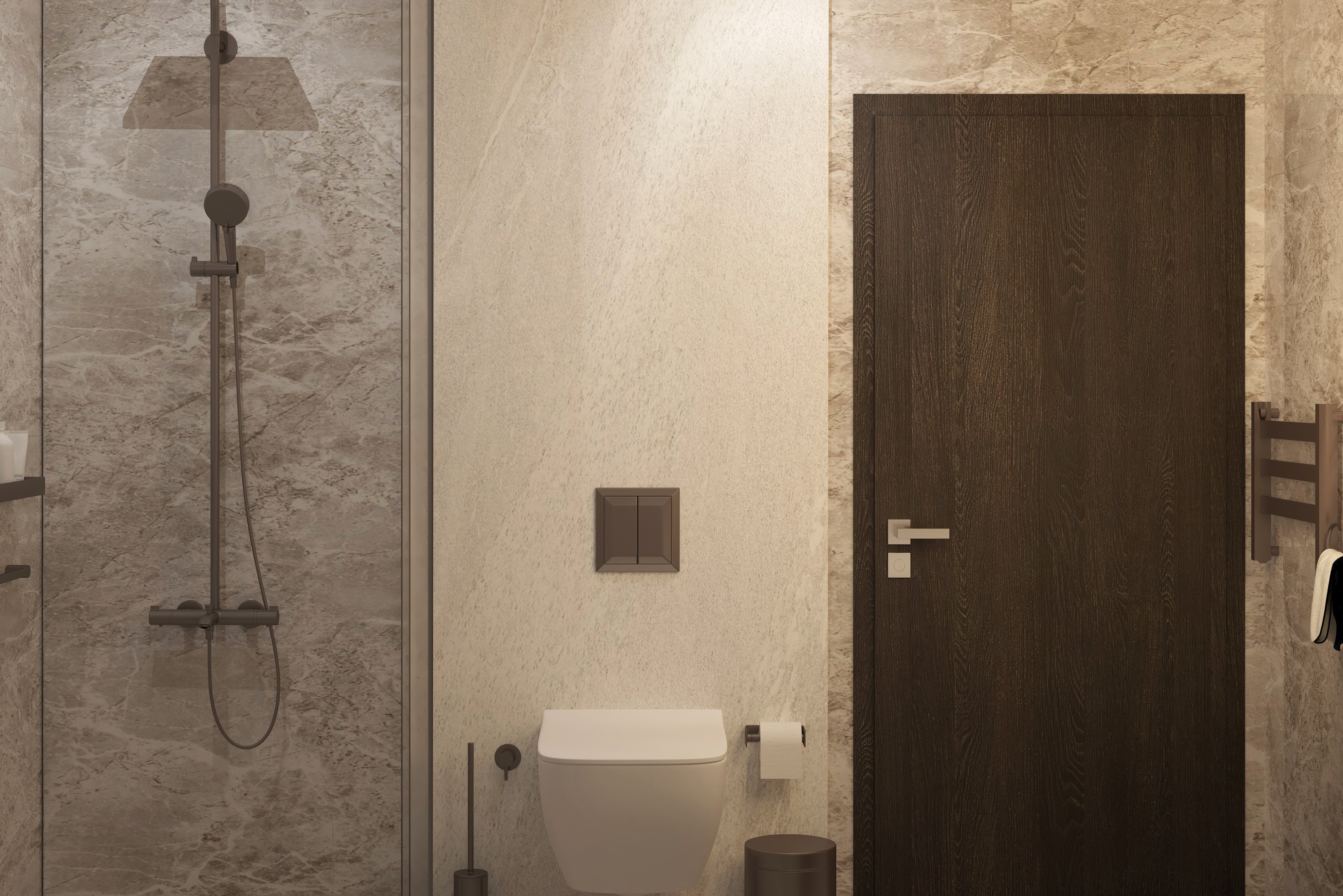 Guest room bath at the Ramada Residences by Wyndham Istanbul Haramidere in Istanbul, Other than US/Canada