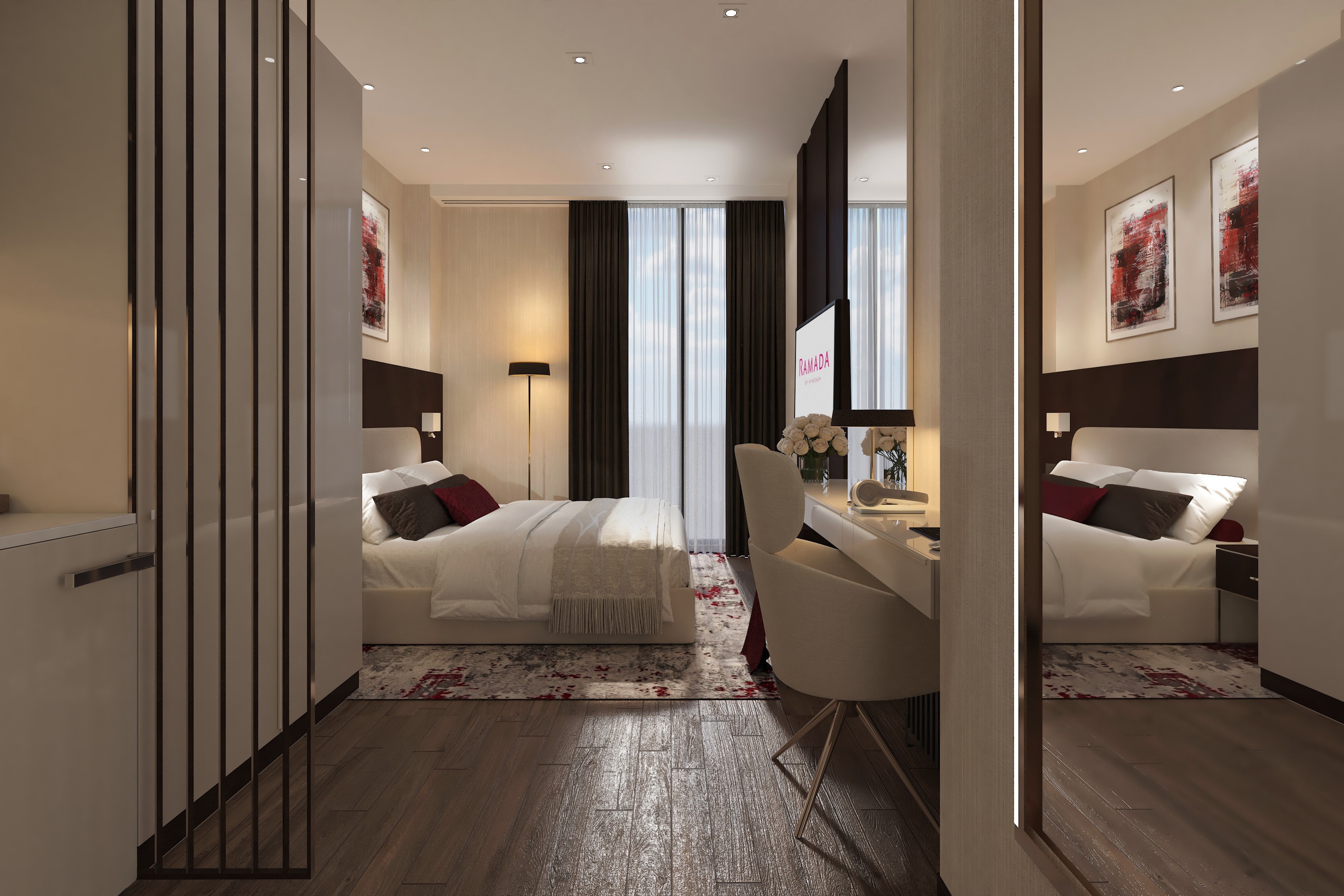 Guest room at the Ramada Residences by Wyndham Istanbul Haramidere in Istanbul, Other than US/Canada