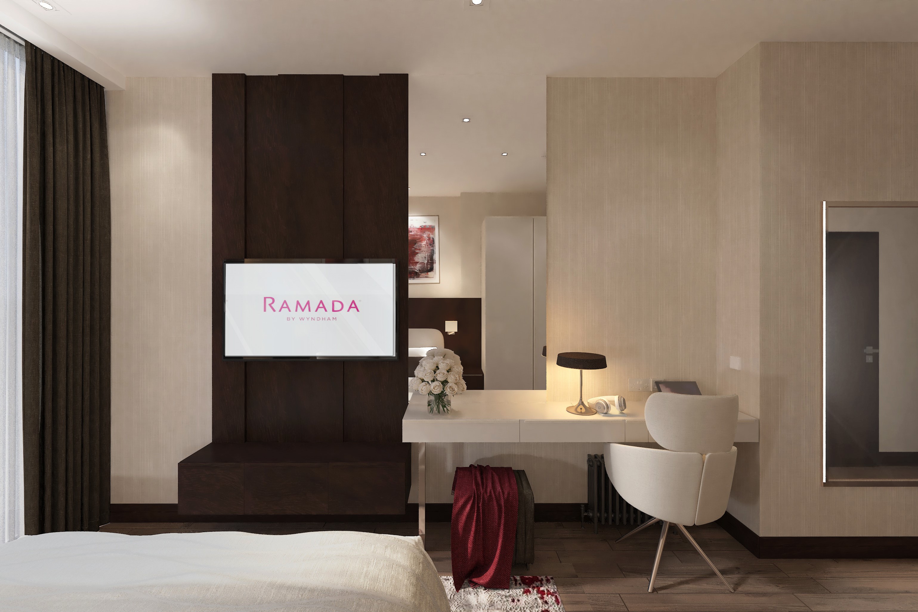 Guest room at the Ramada Residences by Wyndham Istanbul Haramidere in Istanbul, Other than US/Canada