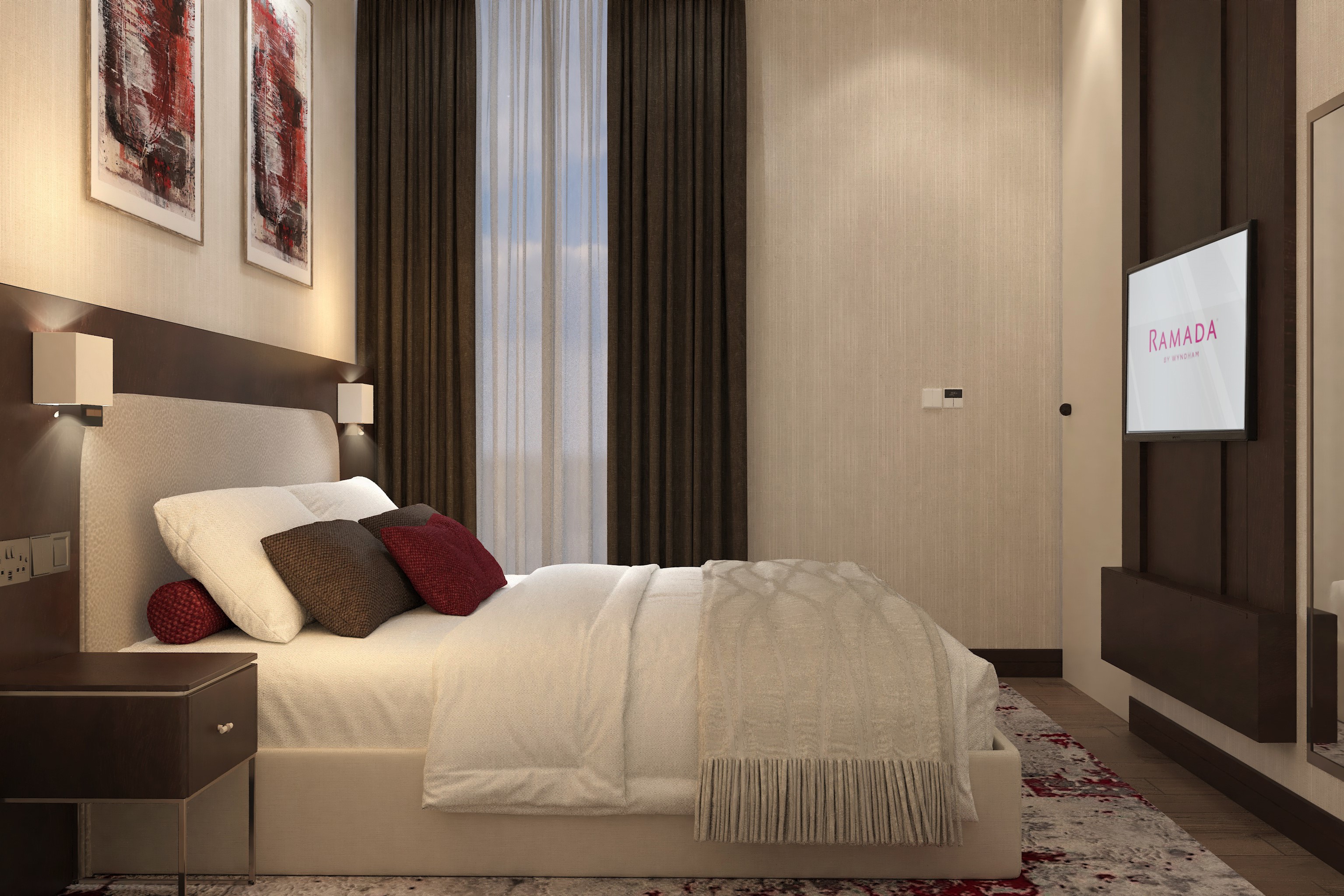 Guest room at the Ramada Residences by Wyndham Istanbul Haramidere in Istanbul, Other than US/Canada