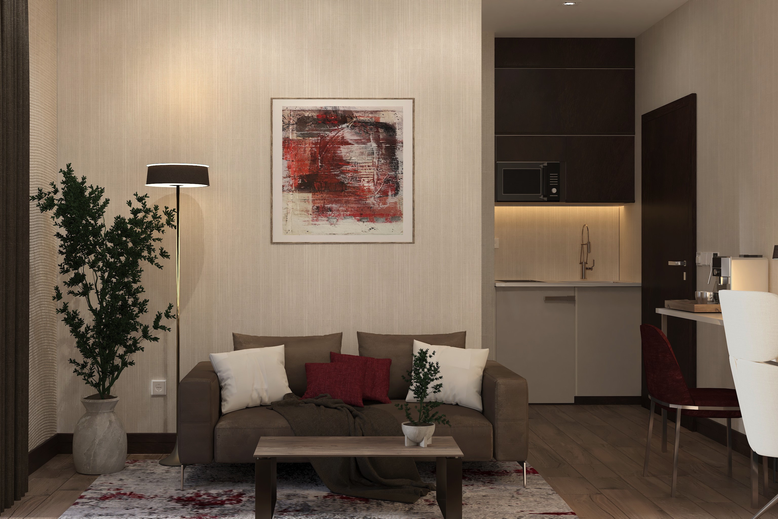 Guest room at the Ramada Residences by Wyndham Istanbul Haramidere in Istanbul, Other than US/Canada