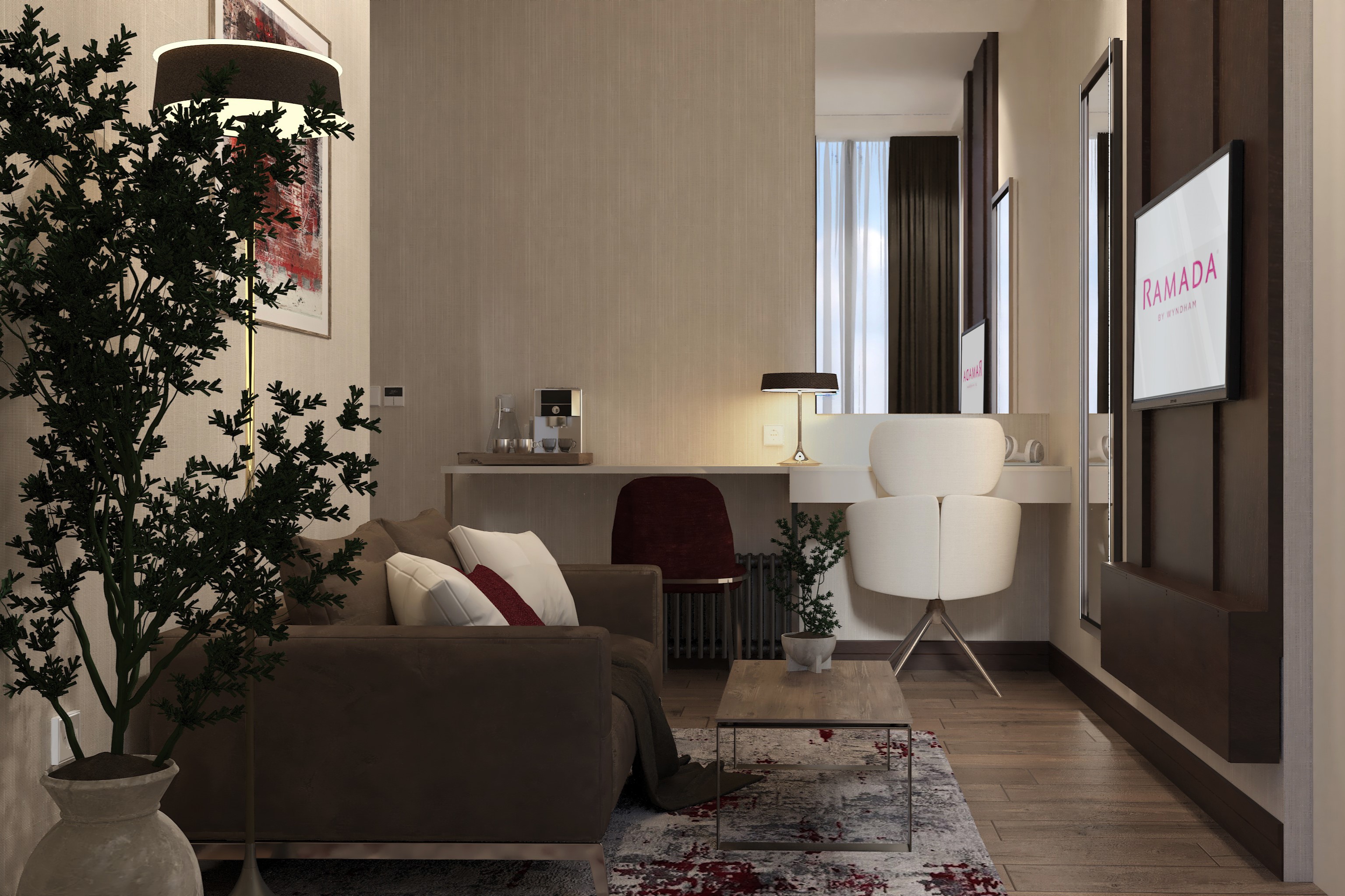 Guest room at the Ramada Residences by Wyndham Istanbul Haramidere in Istanbul, Other than US/Canada