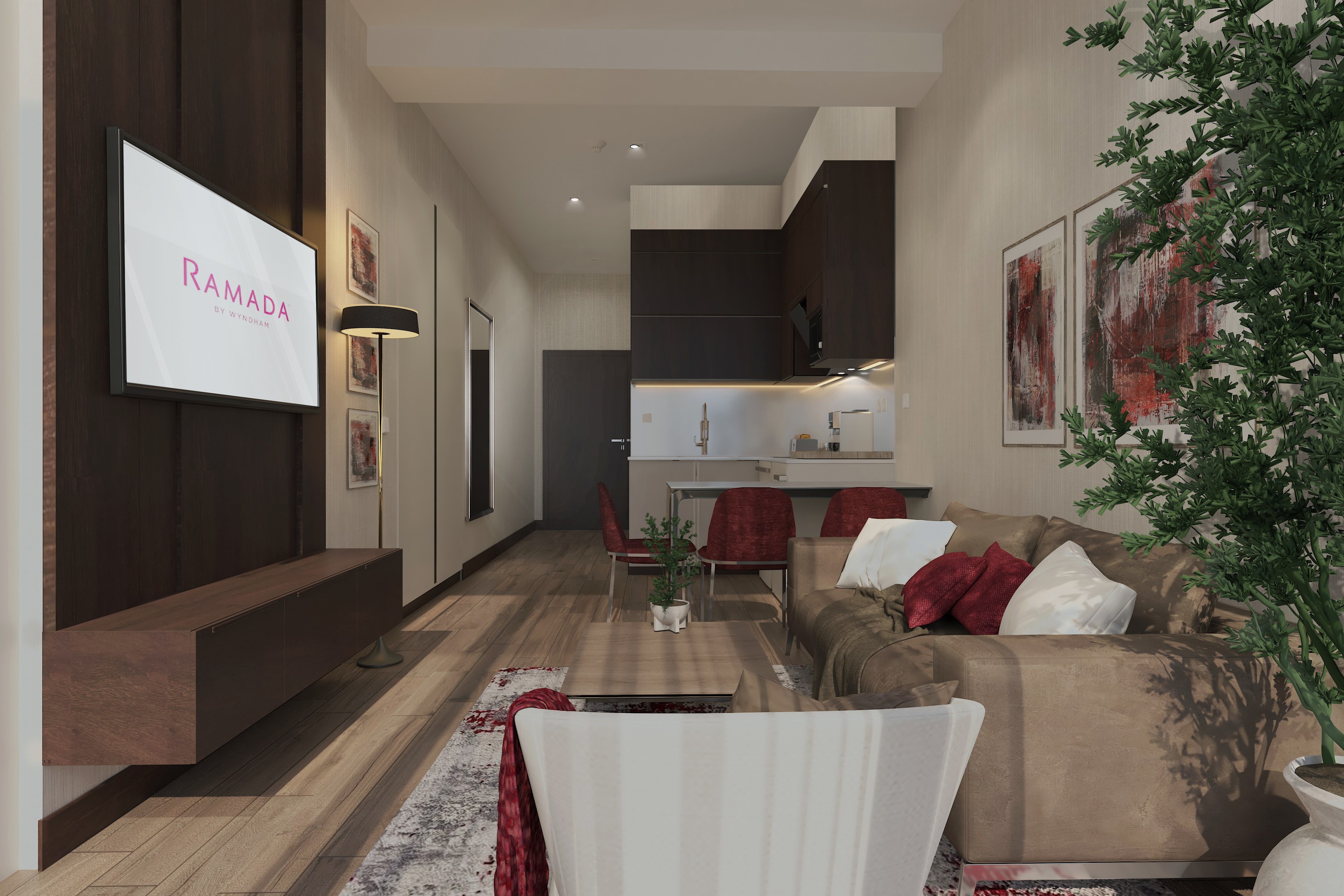 Guest room at the Ramada Residences by Wyndham Istanbul Haramidere in Istanbul, Other than US/Canada