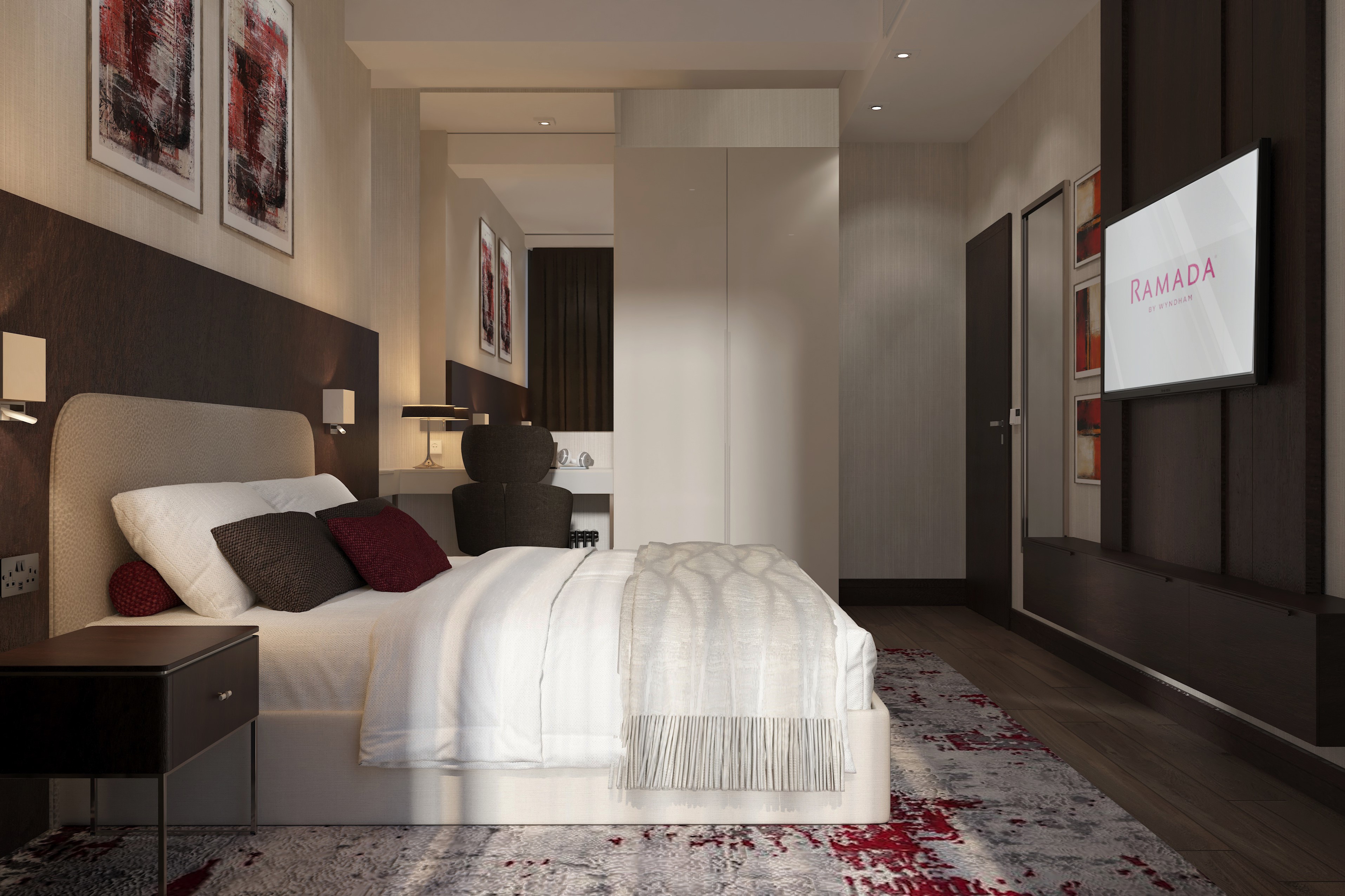 Guest room at the Ramada Residences by Wyndham Istanbul Haramidere in Istanbul, Other than US/Canada