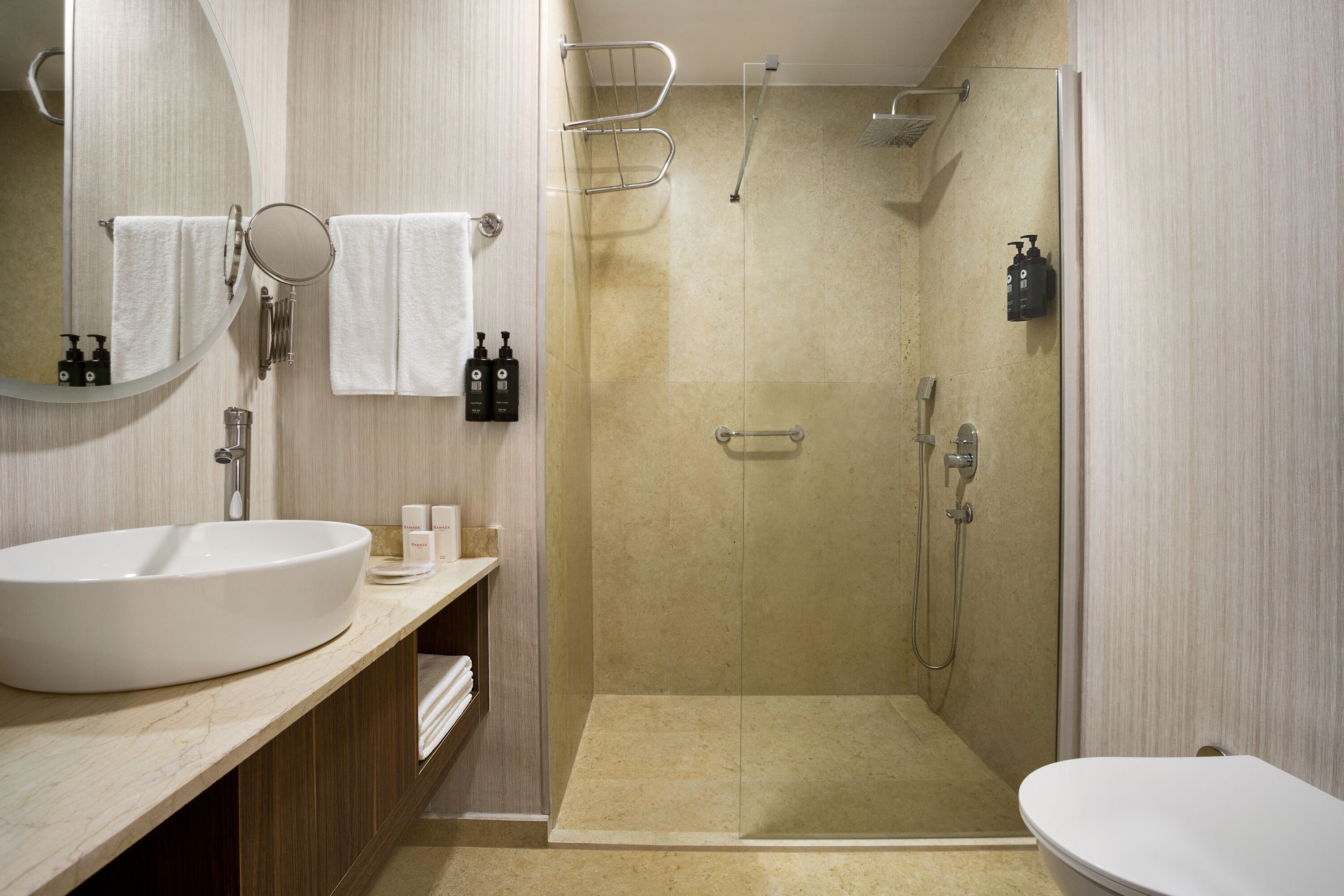 Guest room bath at the Ramada by Wyndham Cesme in Izmir, Other than US/Canada