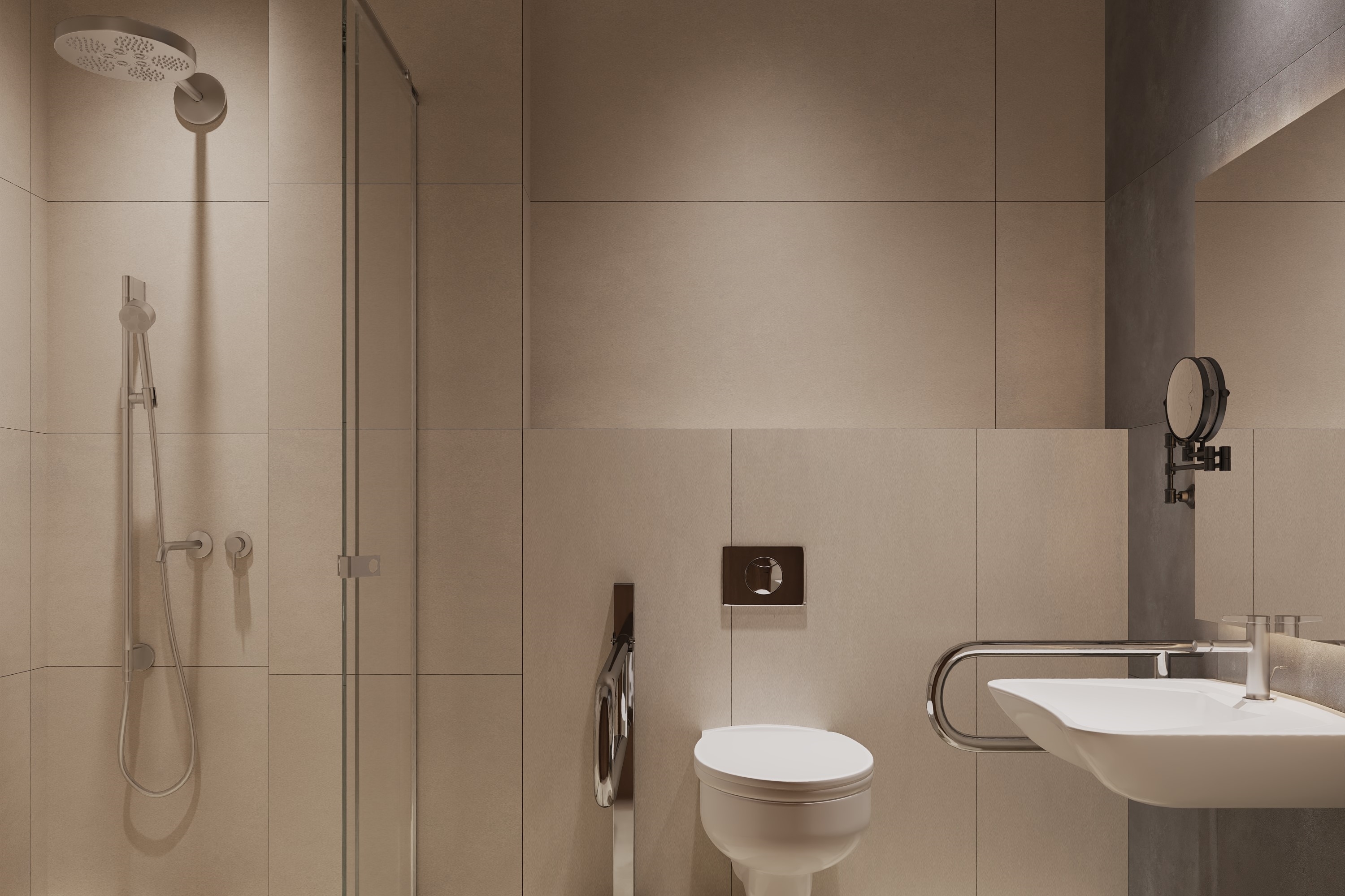 Guest room bath at the Ramada Encore by Wyndham Midyat in Mardin, Other than US/Canada