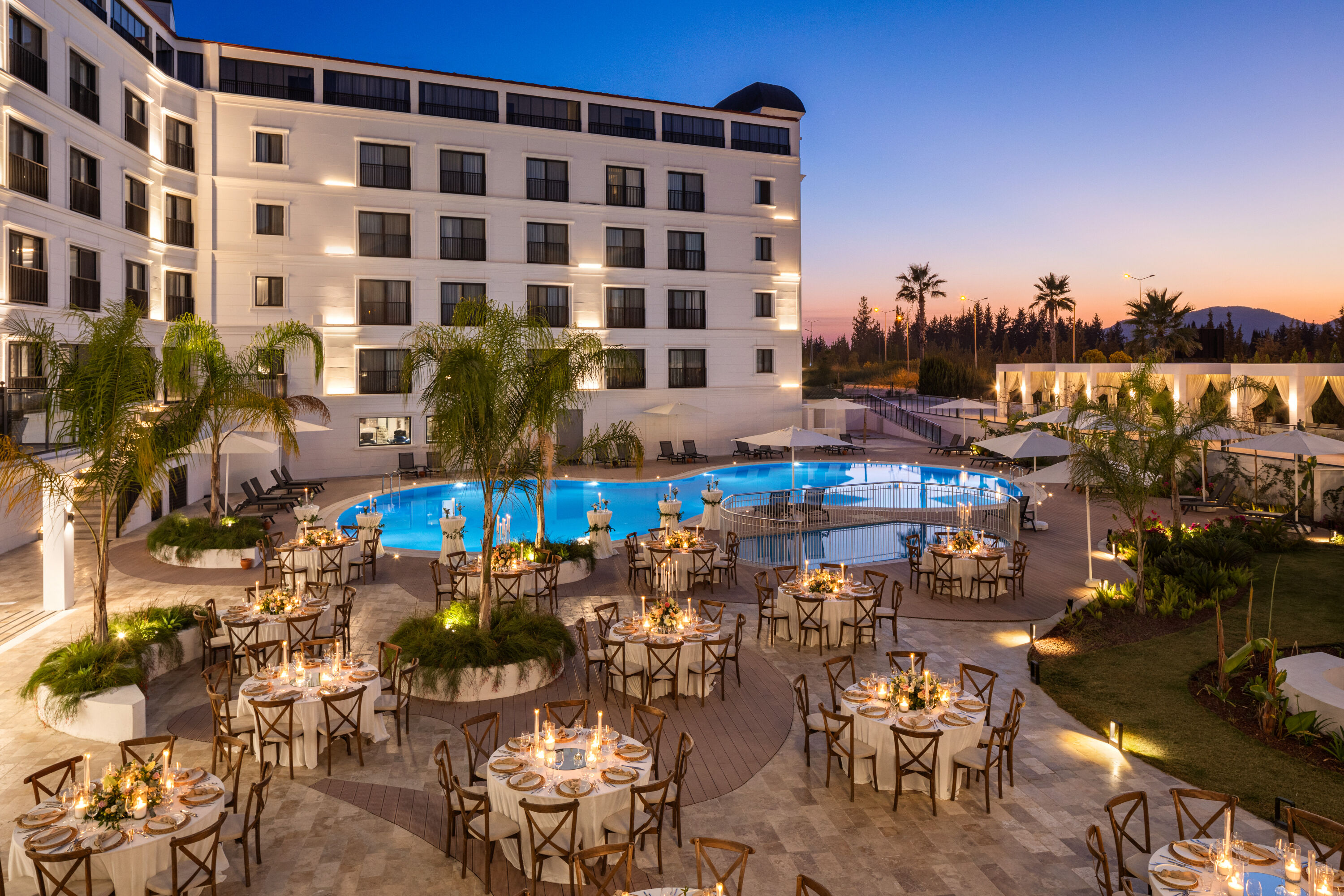 Meeting room banquet rounds at Ramada by Wyndham Dalaman in Mugla, Other than US/Canada