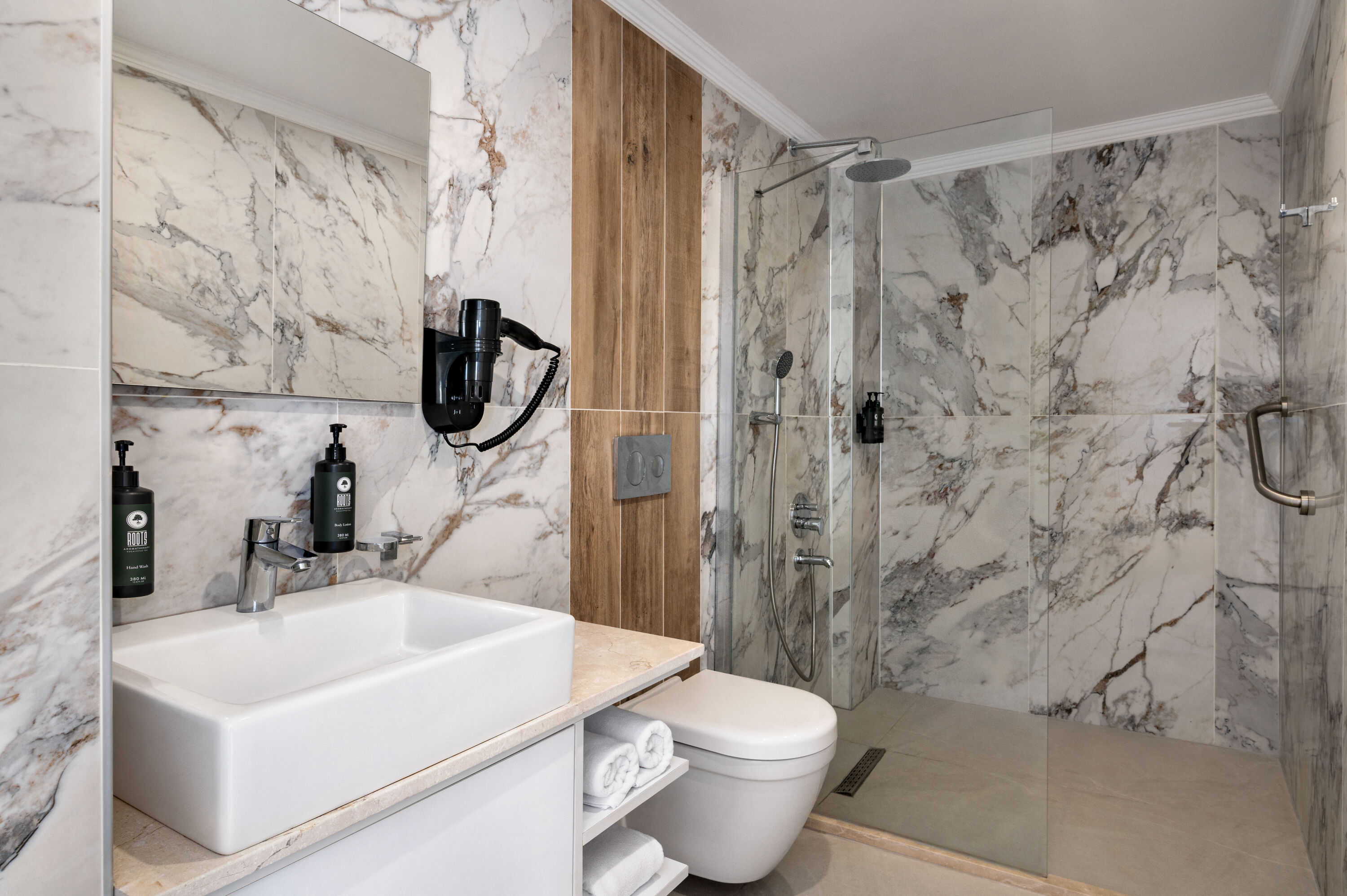 Guest room bath at the Ramada by Wyndham Fethiye Oludeniz in Mugla, Other than US/Canada