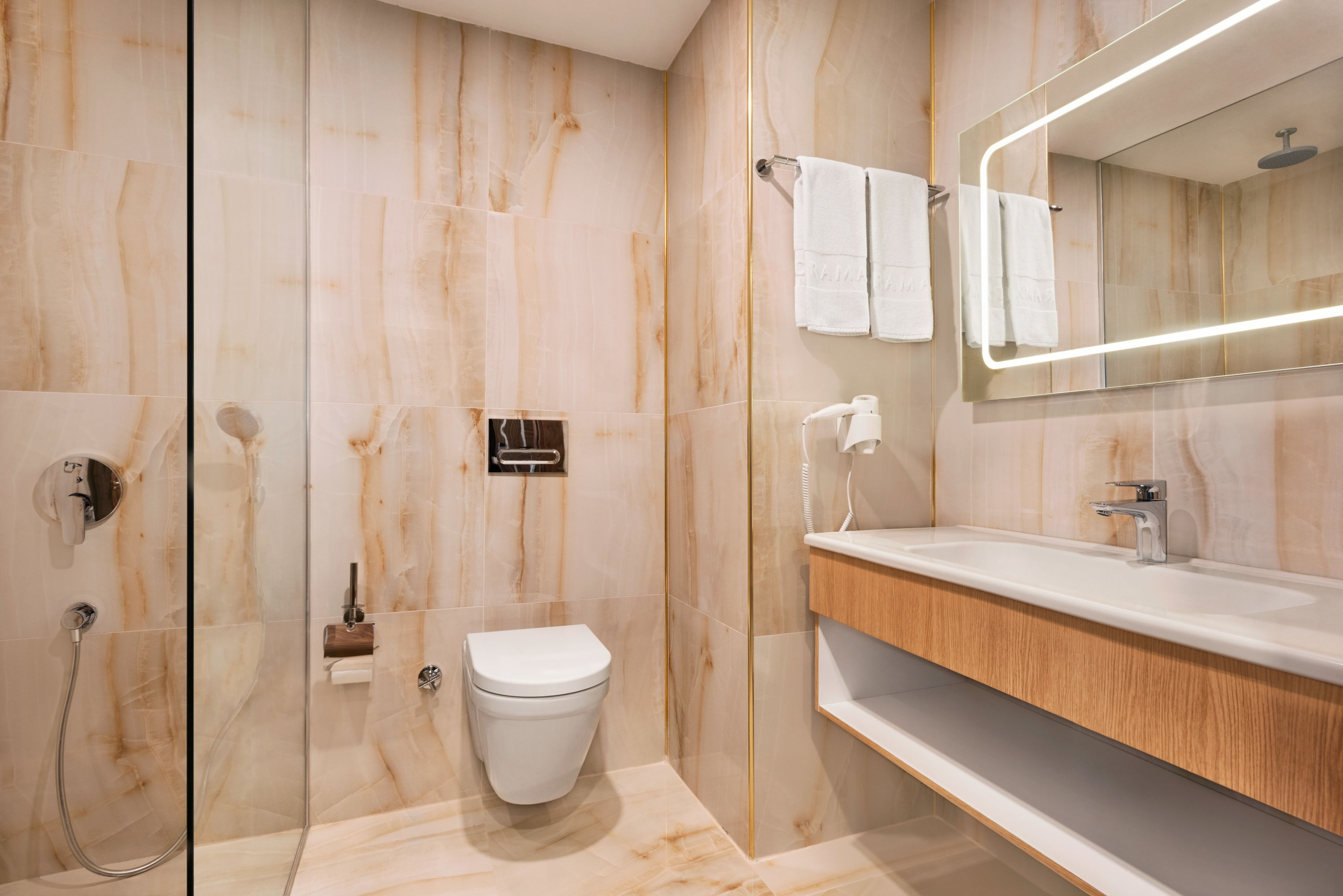 Guest room bath at the Ramada by Wyndham Nigde in Nigde, Other than US/Canada