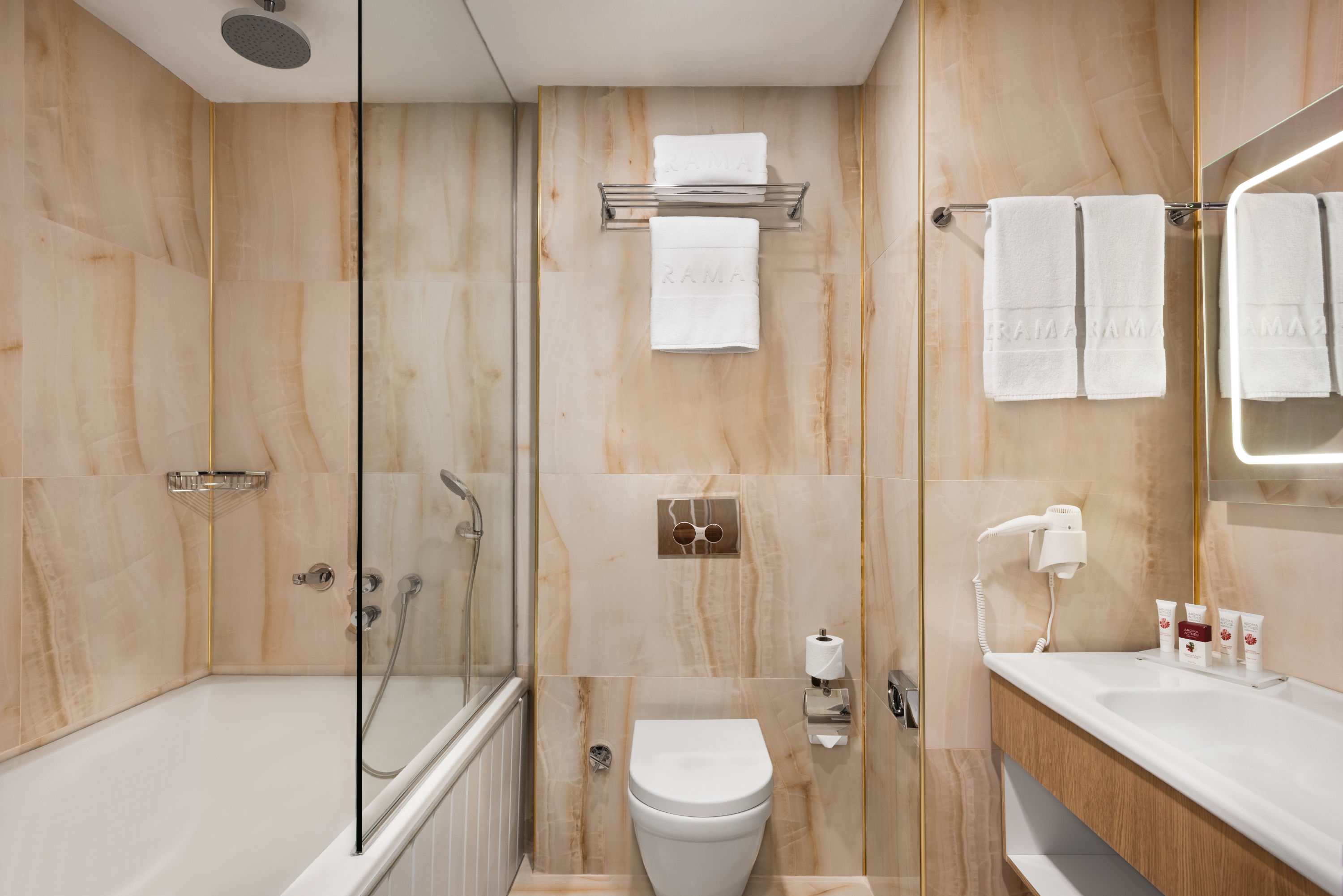 Guest room bath at the Ramada by Wyndham Nigde in Nigde, Other than US/Canada