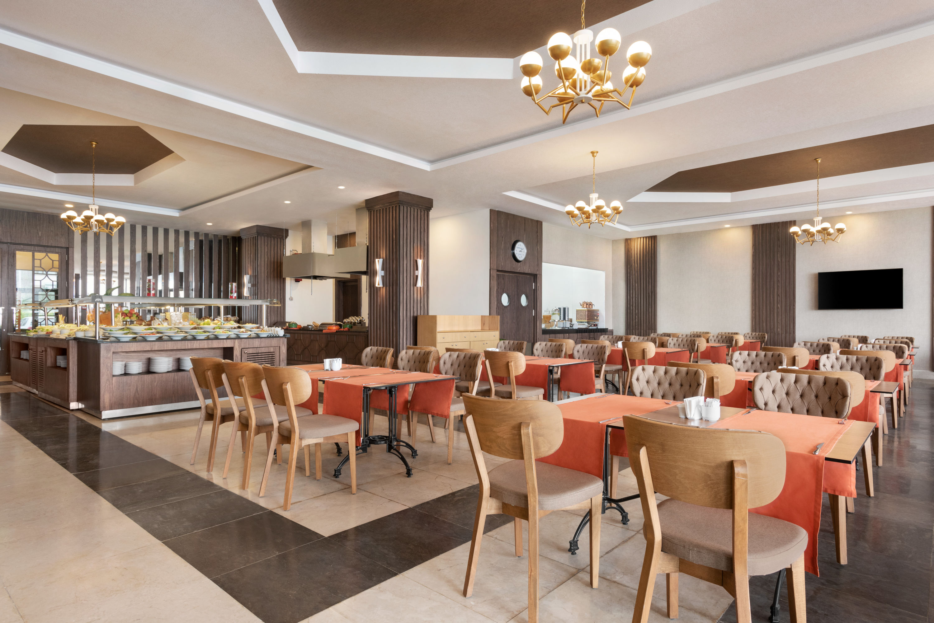 Ramada Resort by Wyndham Unye restaurant breakfast area with seating in Ordu, Other than US/Canada