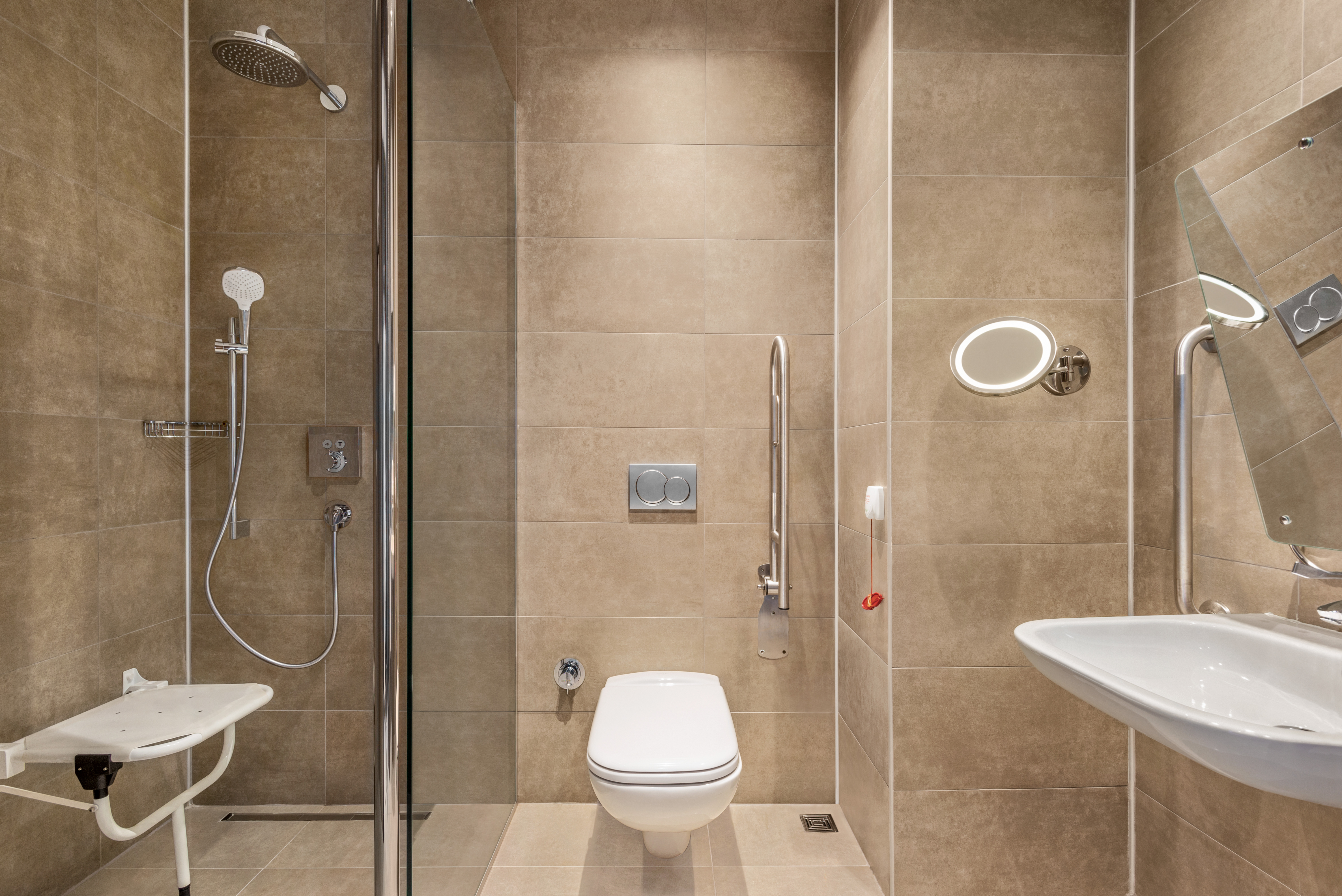 Guest room bath at the Ramada by Wyndham Rize Findikli in Rize, Other than US/Canada