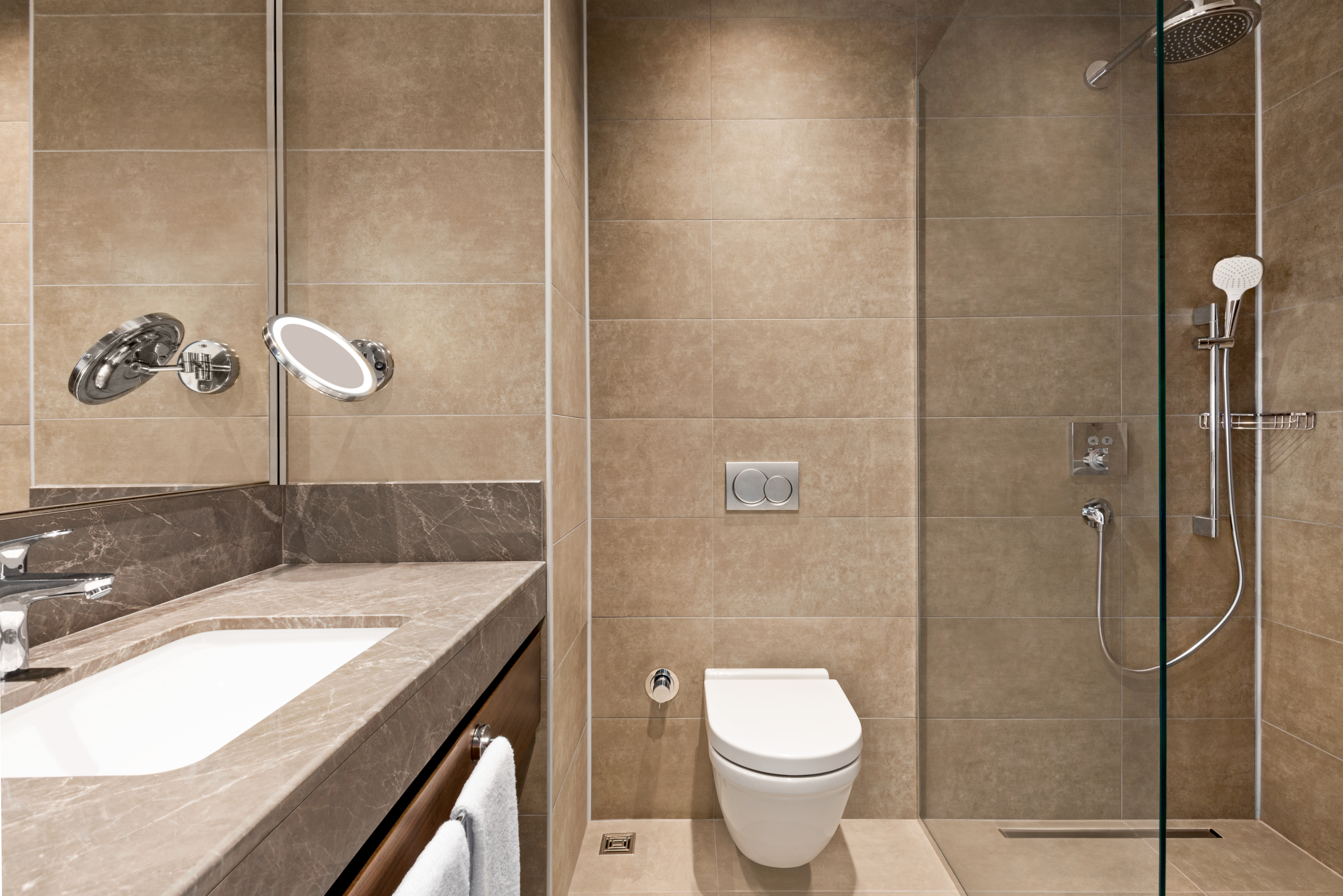 Guest room bath at the Ramada by Wyndham Rize Findikli in Rize, Other than US/Canada