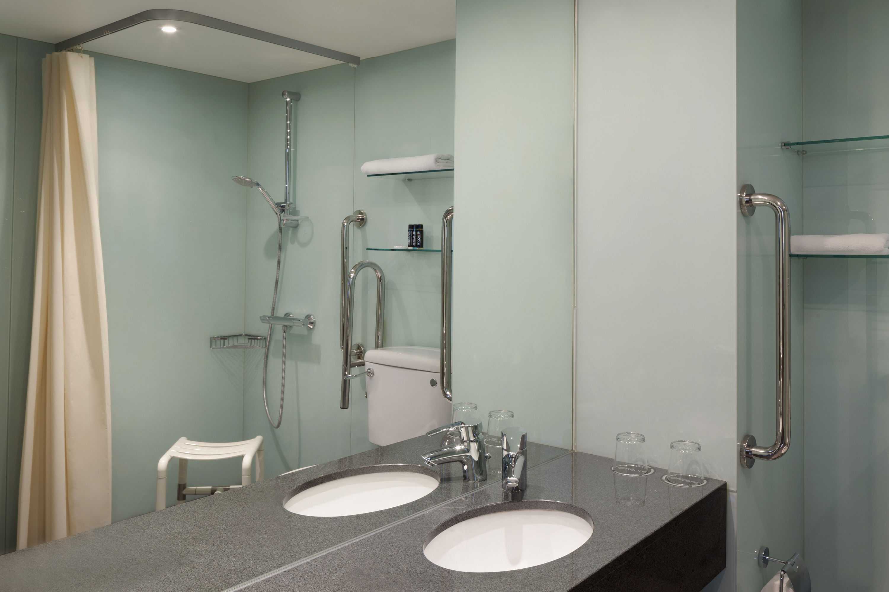 Guest room bath at the Ramada Encore by Wyndham Kyiv in Kiev, Other than US/Canada