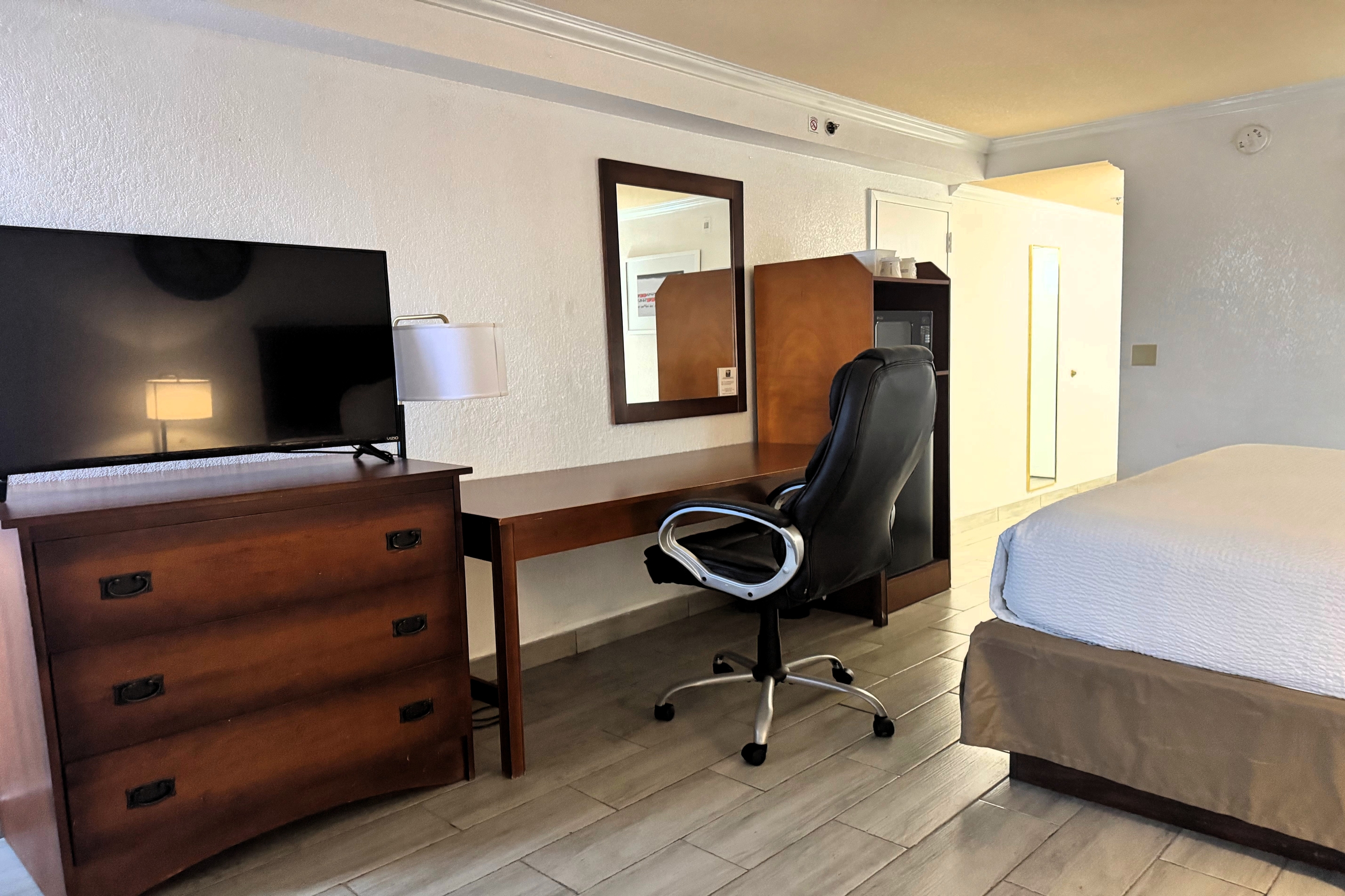 Guest room at the Ramada by Wyndham Birmingham Airport in Birmingham, Alabama
