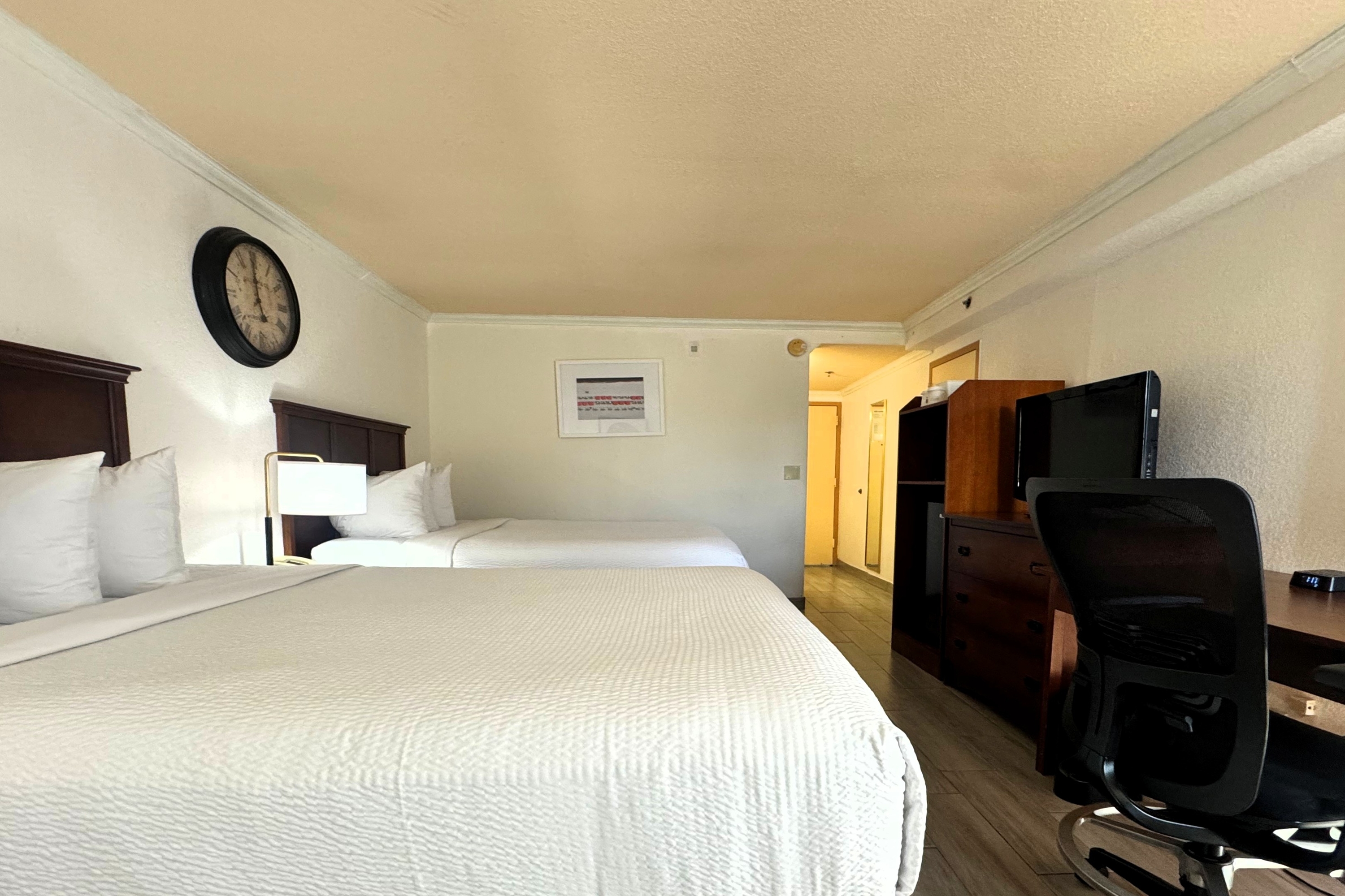 Guest room at the Ramada by Wyndham Birmingham Airport in Birmingham, Alabama