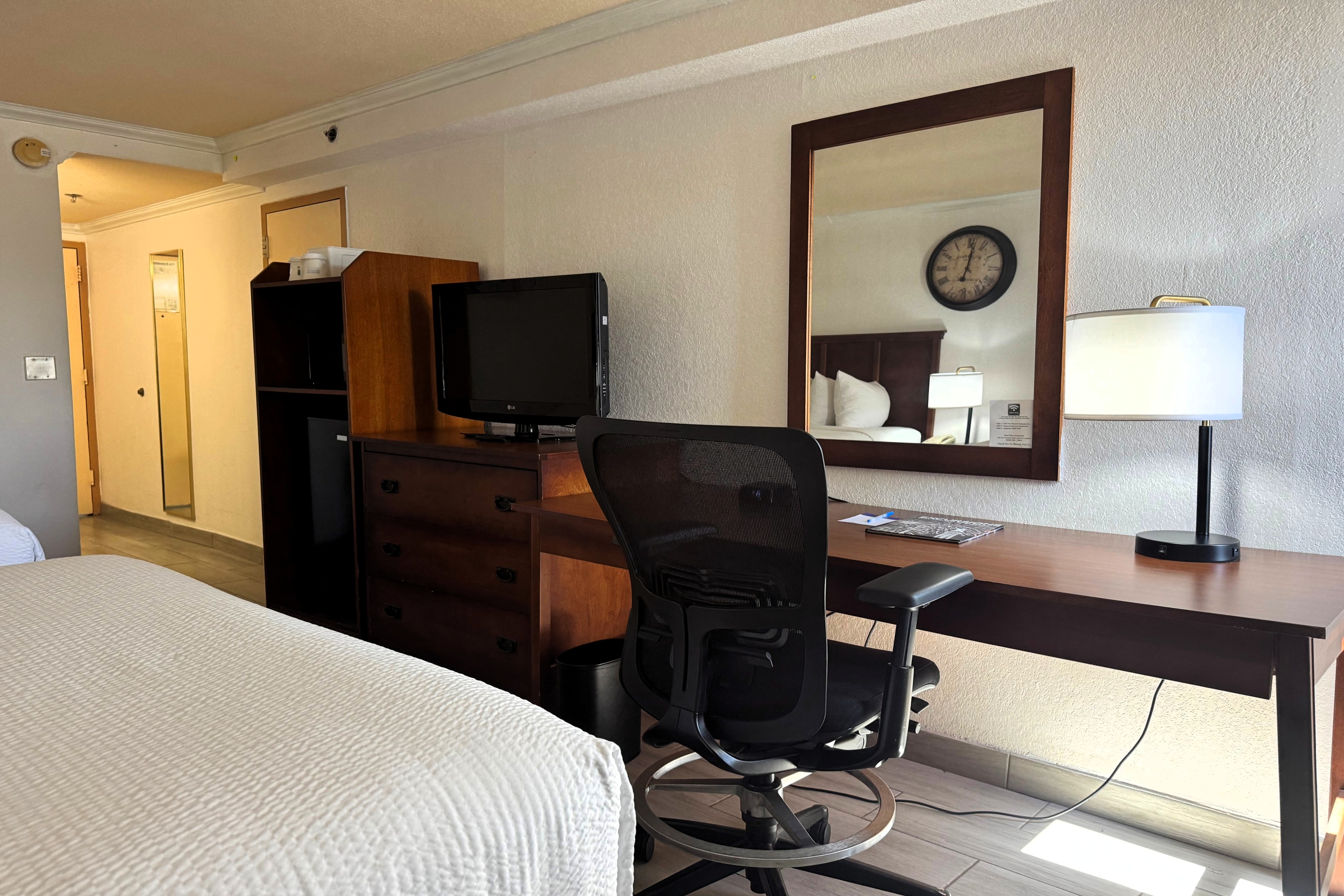 Guest room at the Ramada by Wyndham Birmingham Airport in Birmingham, Alabama