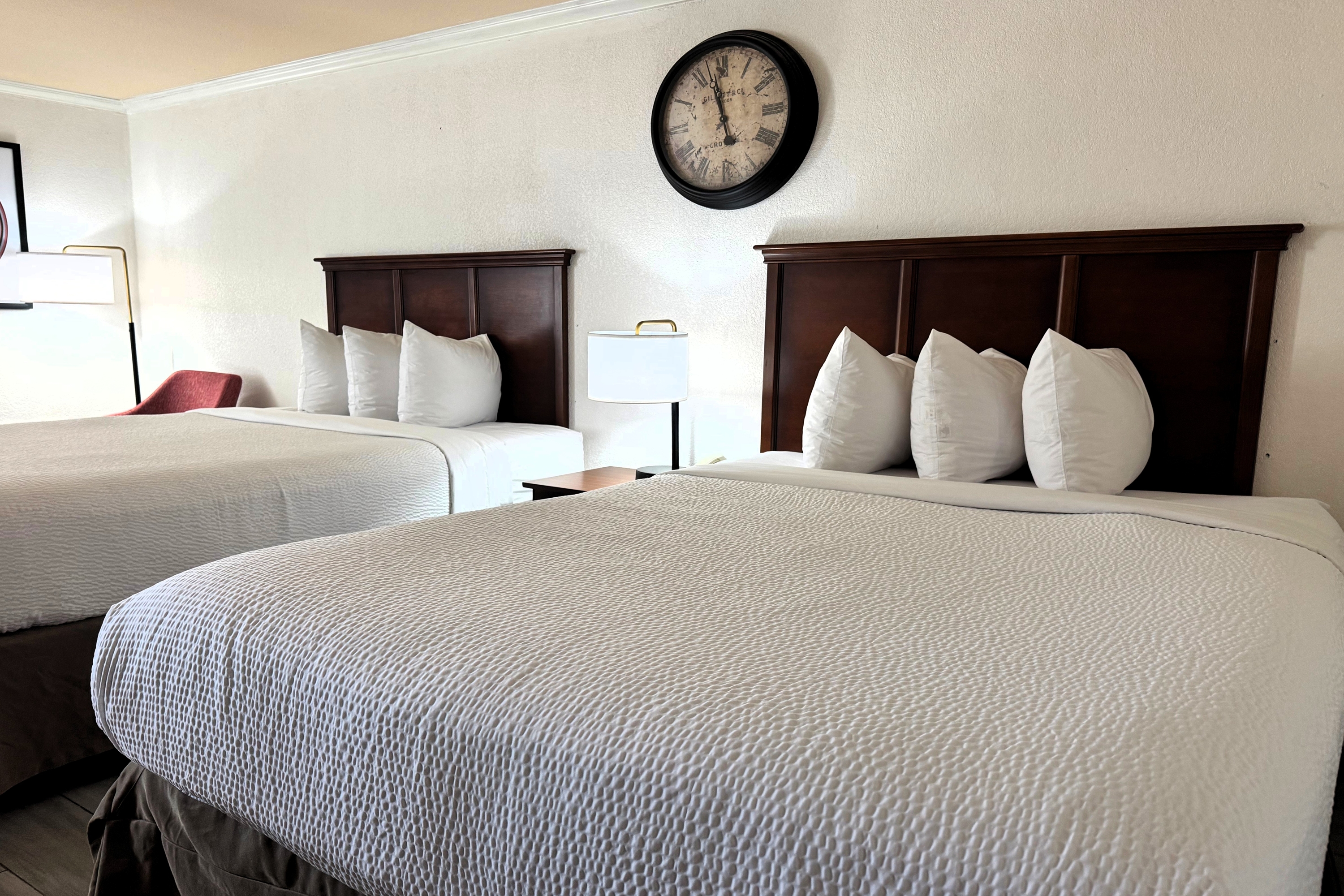Guest room at the Ramada by Wyndham Birmingham Airport in Birmingham, Alabama