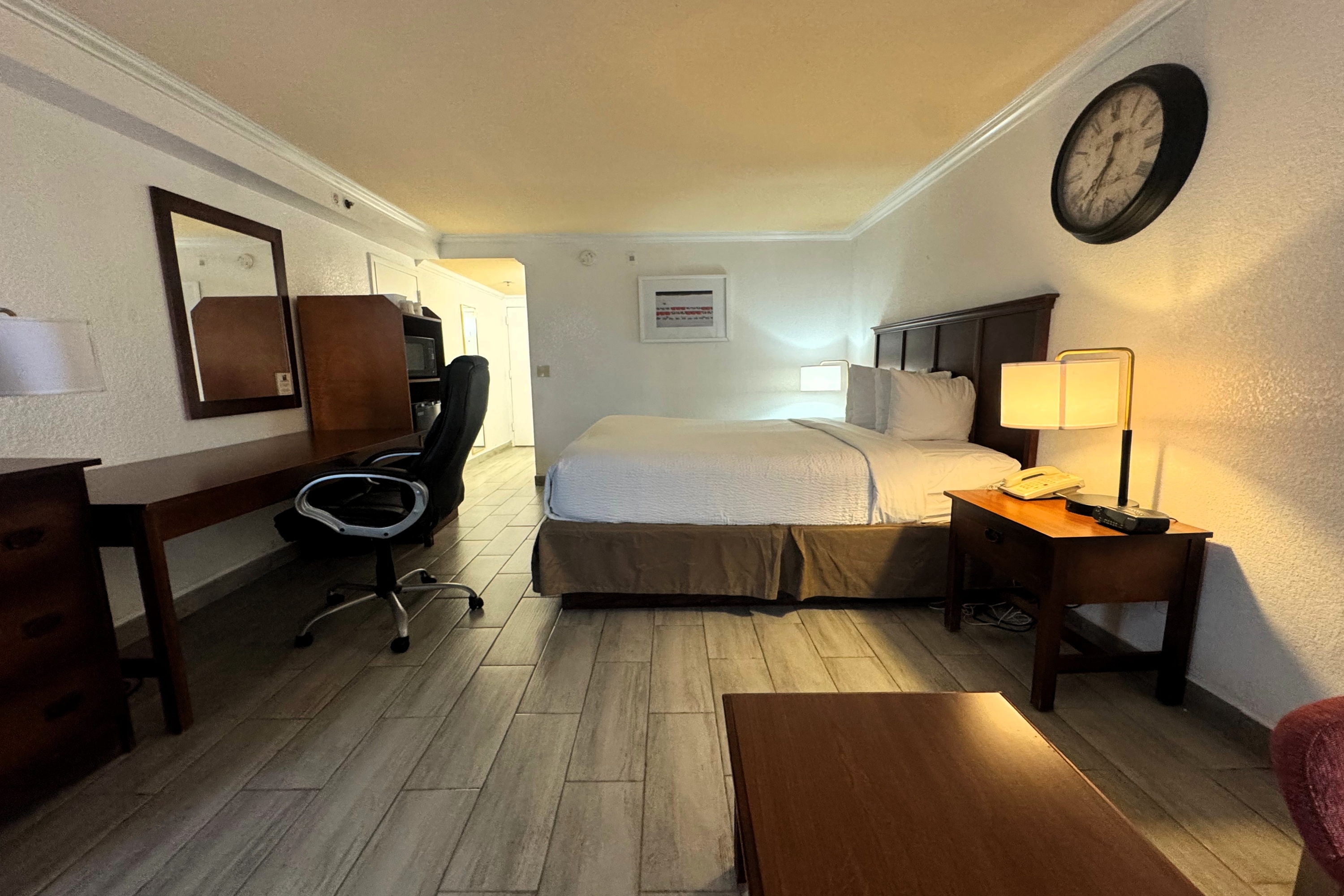 Guest room at the Ramada by Wyndham Birmingham Airport in Birmingham, Alabama