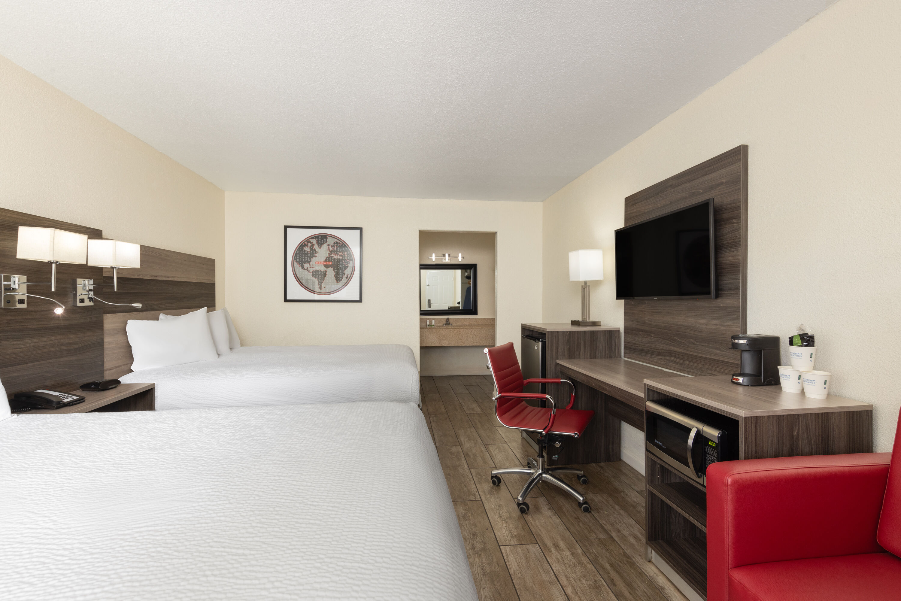 Guest room at the Ramada by Wyndham Kingman in Kingman, Arizona