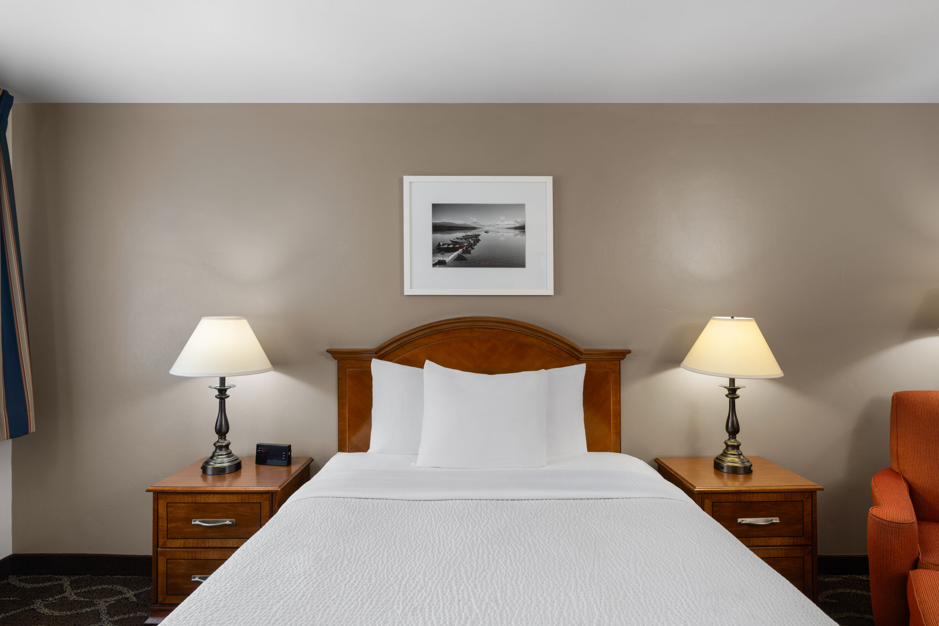 Guest room at the Ramada Bayside Inn & Suites Eureka in Eureka, California