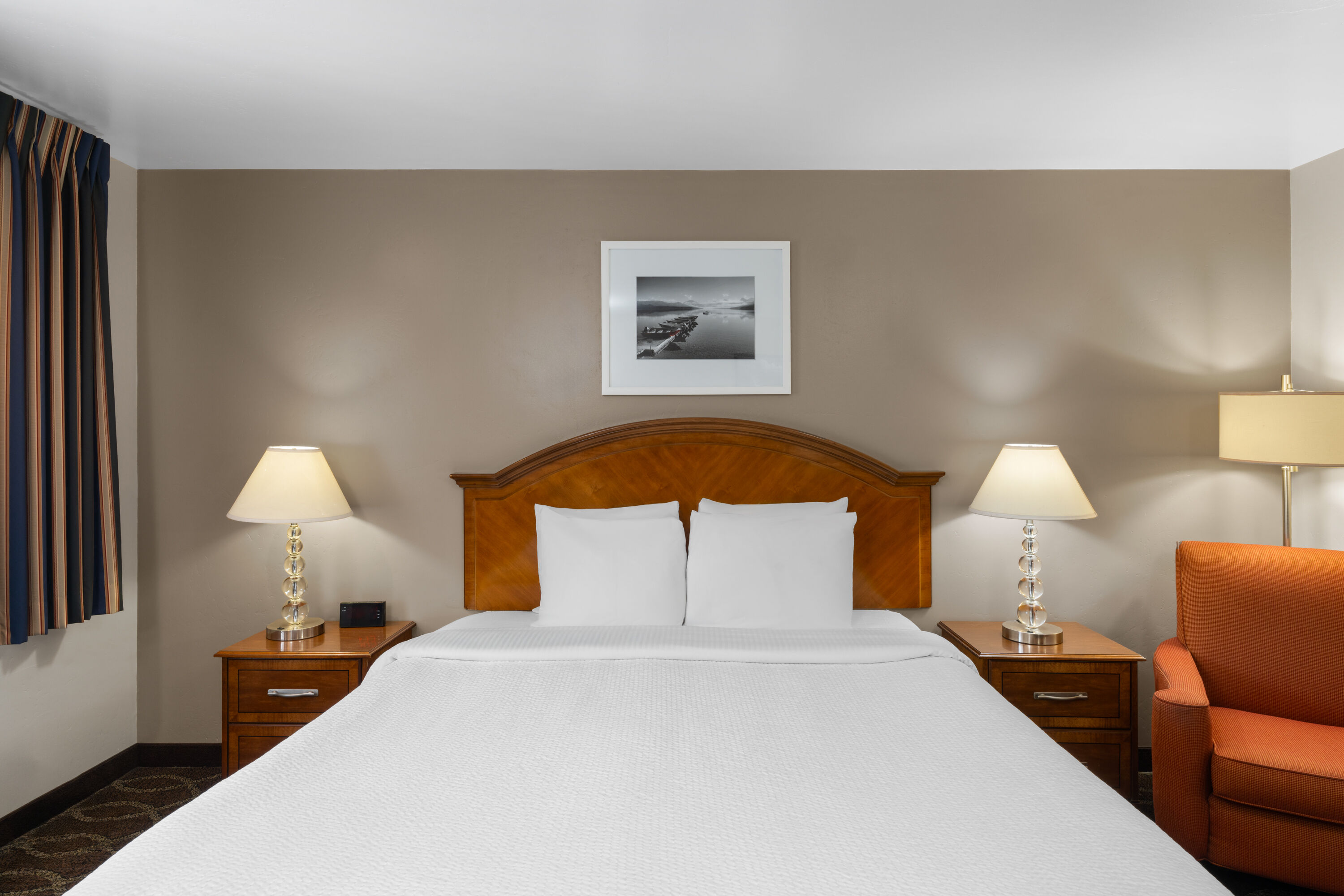 Guest room at the Ramada Bayside Inn & Suites Eureka in Eureka, California