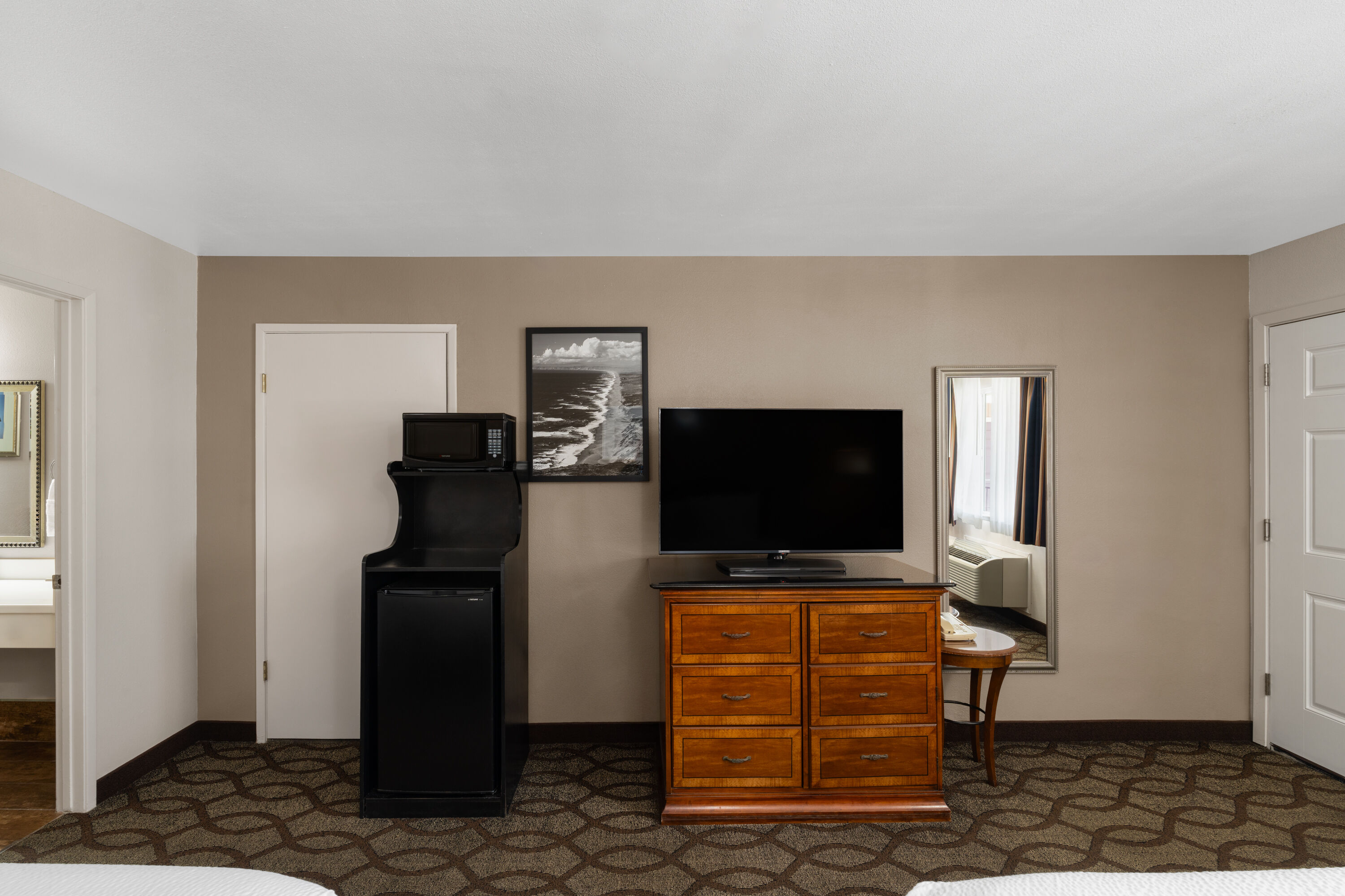 Guest room at the Ramada Bayside Inn & Suites Eureka in Eureka, California