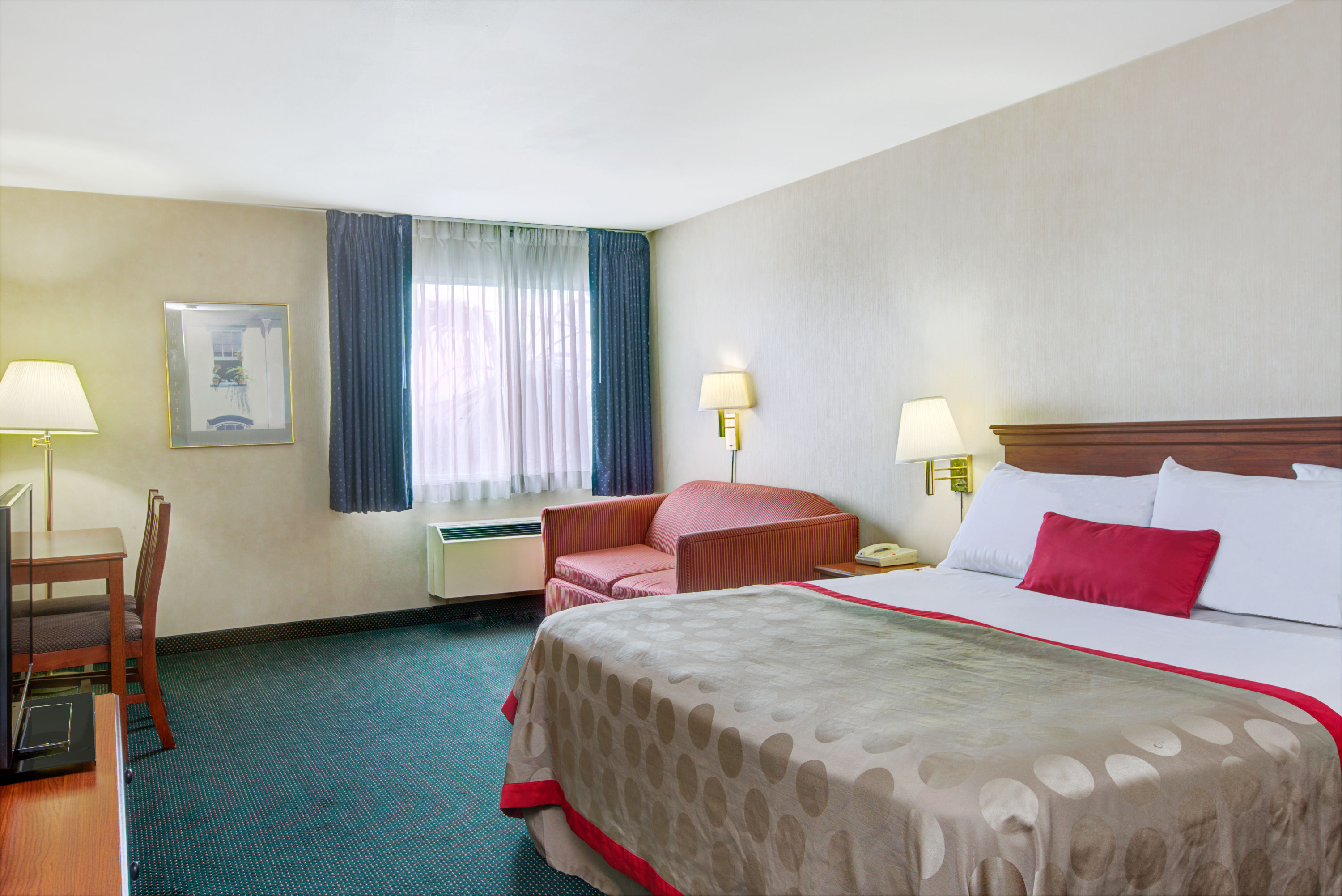 Guest room at the Ramada by Wyndham Hawthorne/LA Stadium in Hawthorne, California