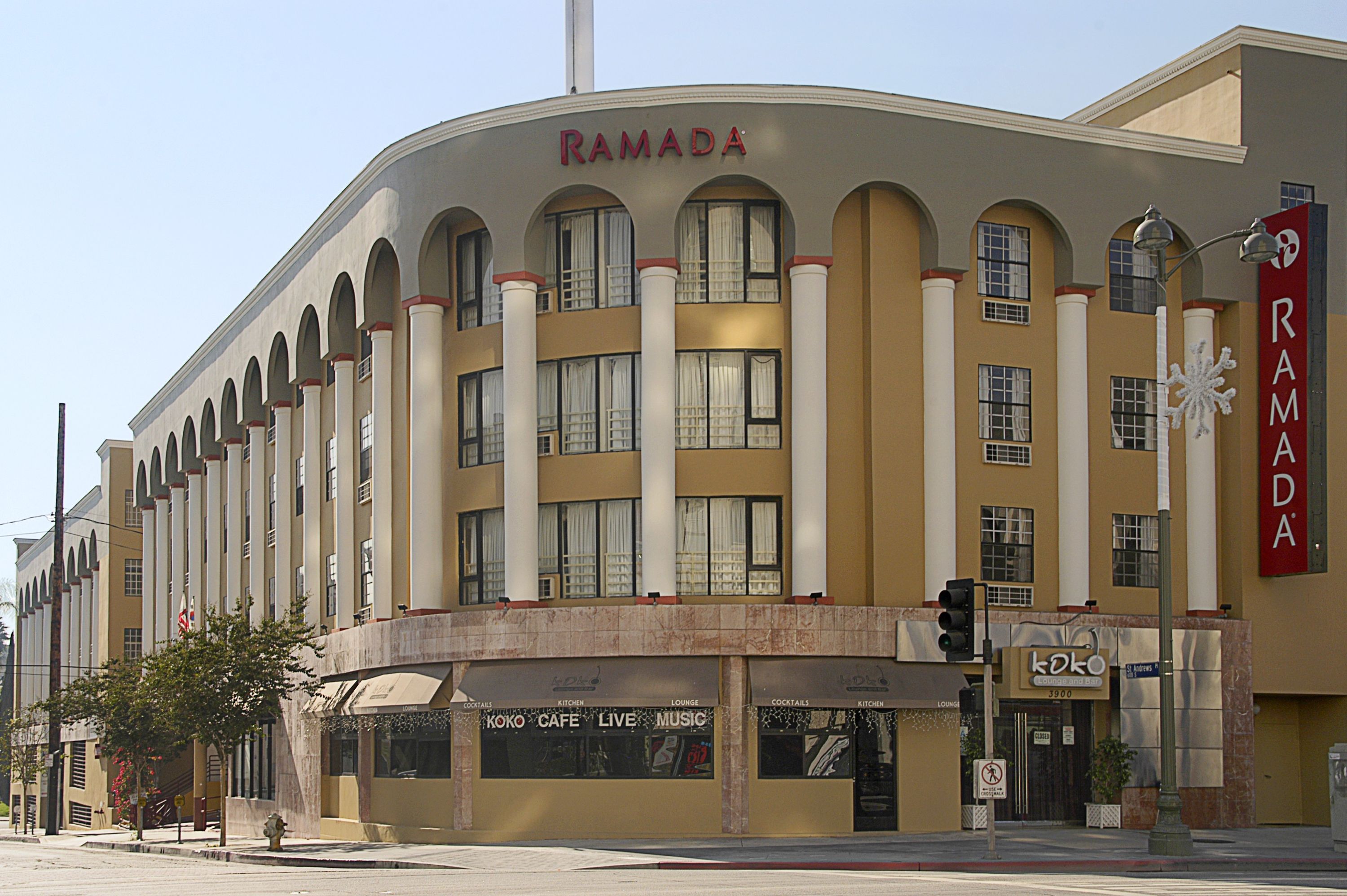 Exterior of Ramada by Wyndham Los Angeles/Koreatown West hotel in Los Angeles, California