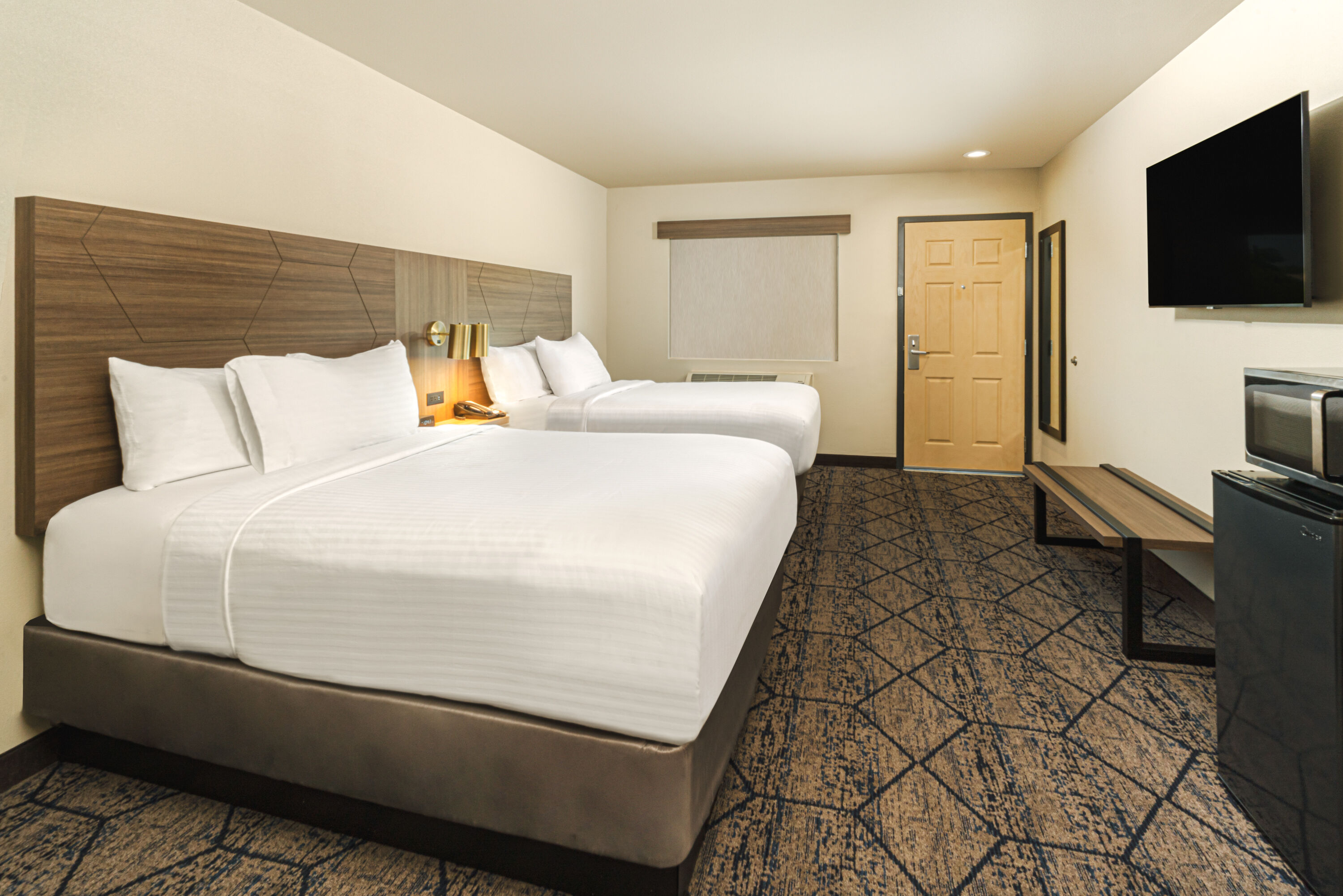 Guest room at the Ramada by Wyndham Modesto Yosemite Area in Modesto, California