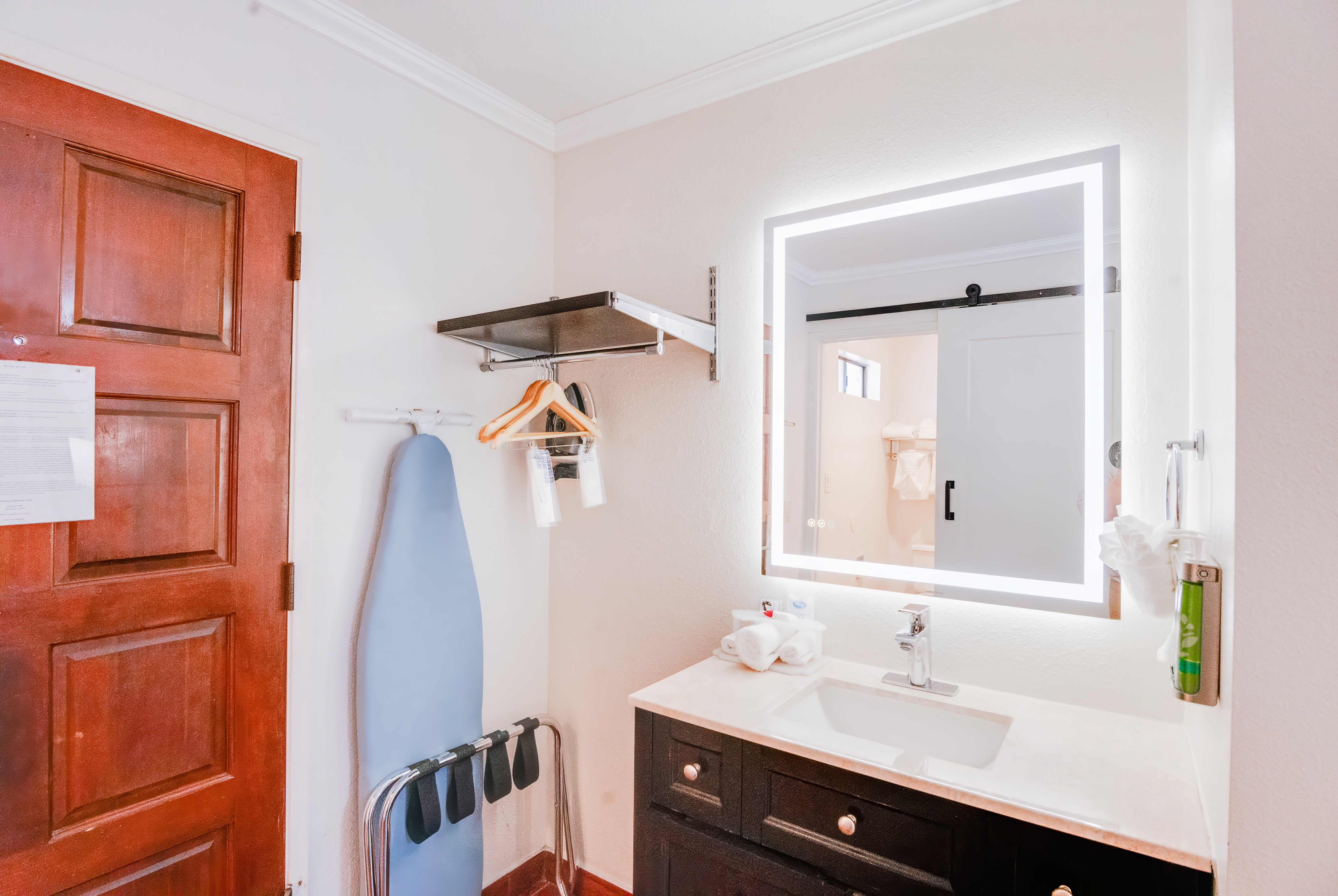 Guest room bath at the Ramada by Wyndham Mountain View in Mountain View, California