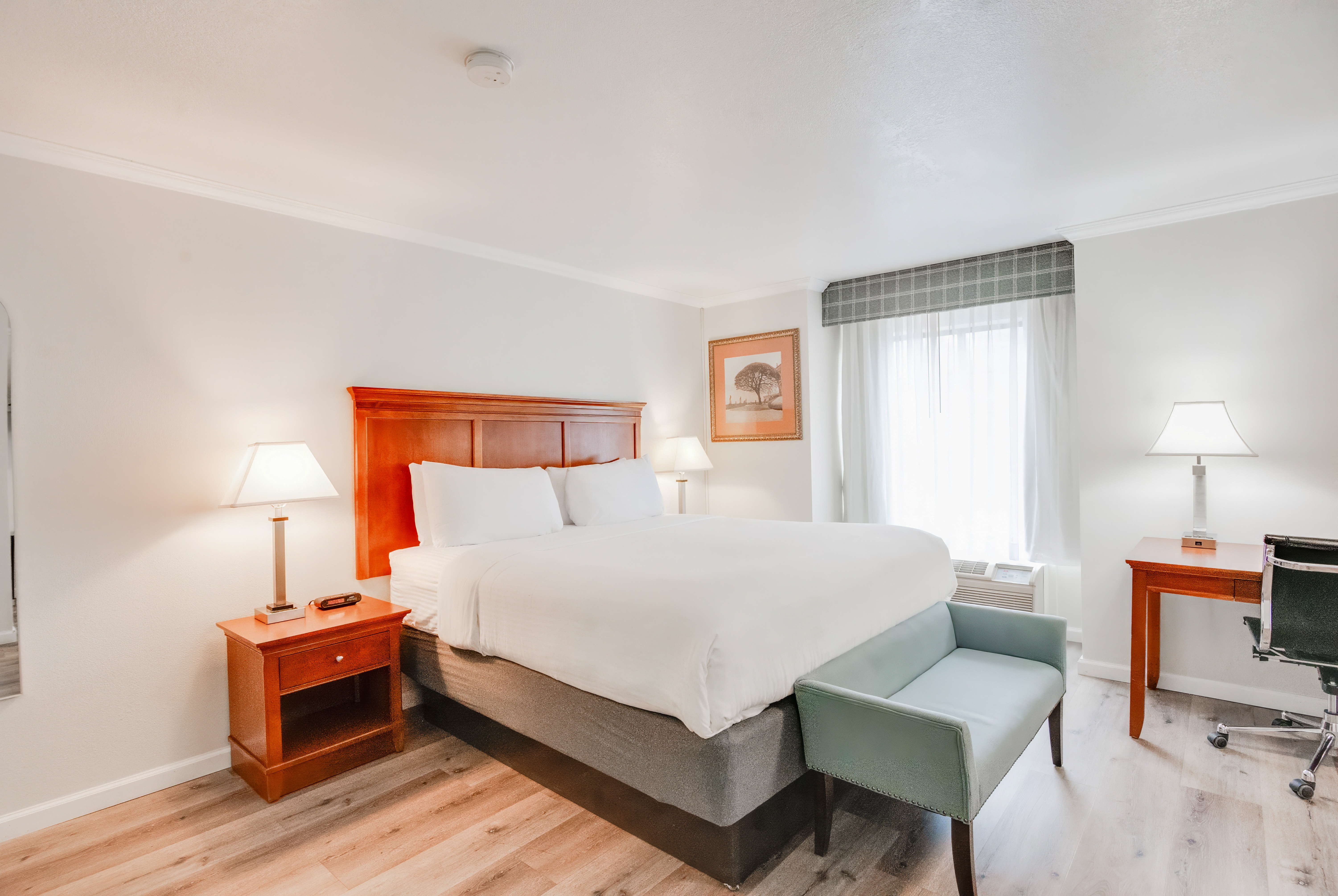 Guest room at the Ramada by Wyndham Mountain View in Mountain View, California