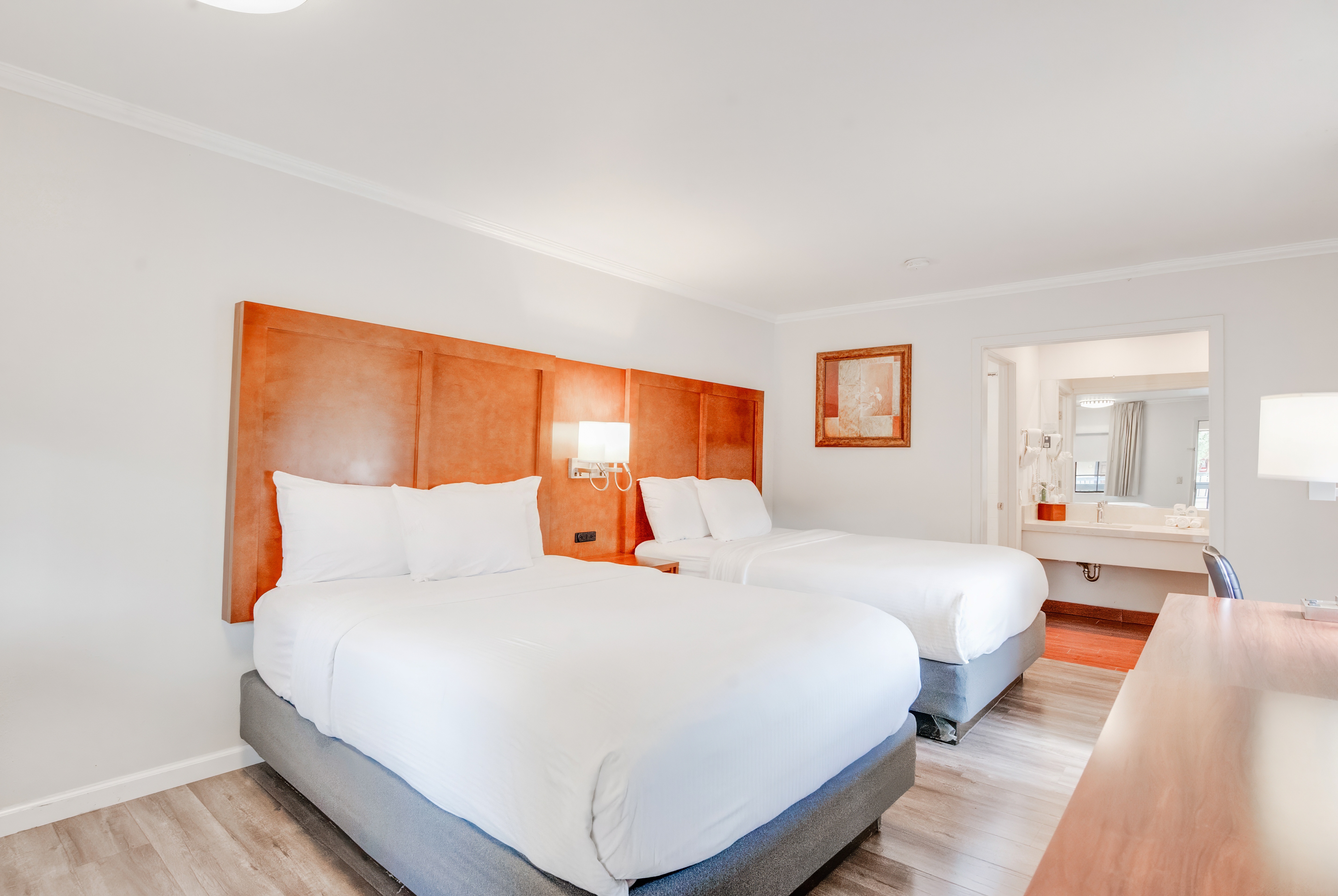 Guest room at the Ramada by Wyndham Mountain View in Mountain View, California