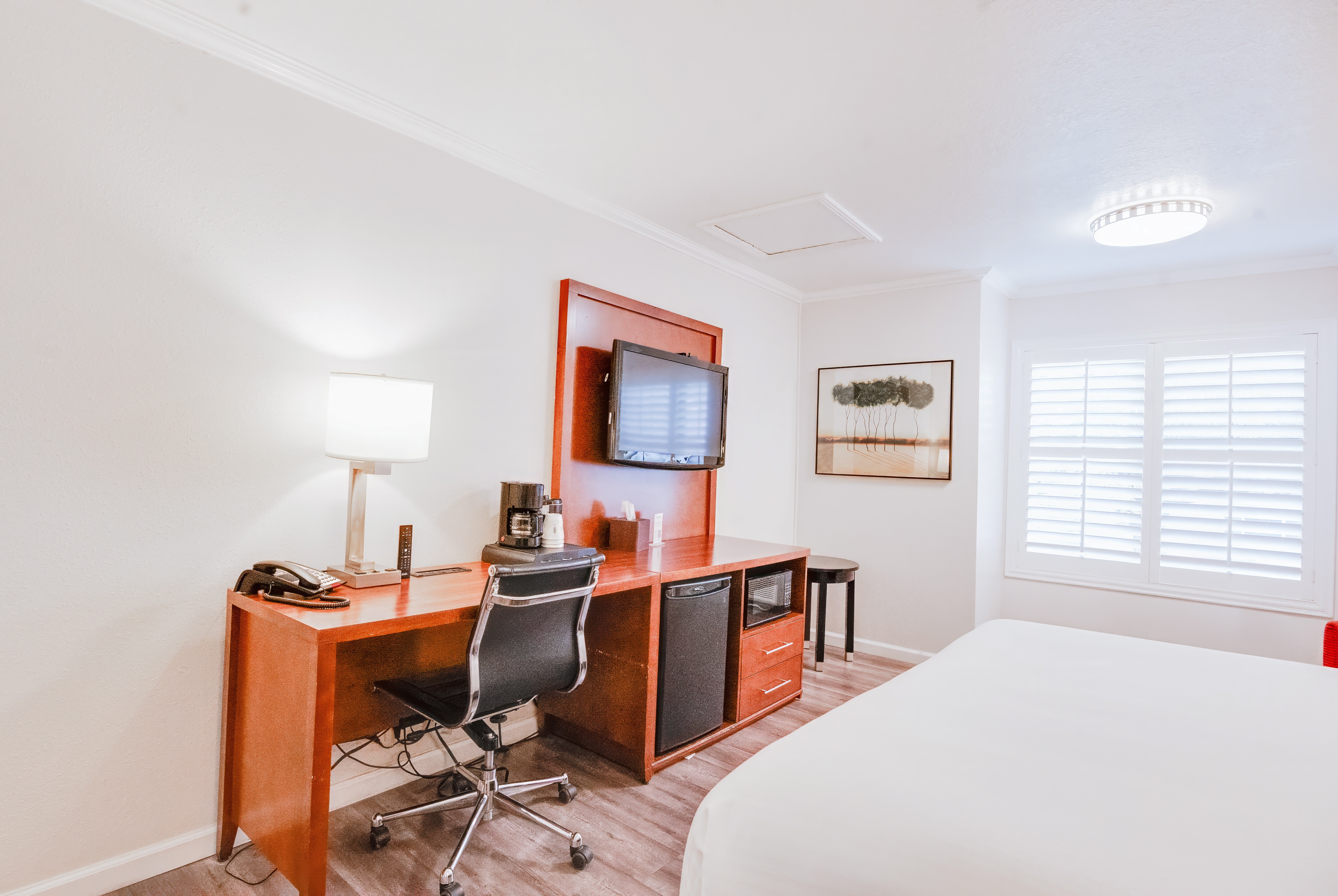 Guest room feature at the Ramada by Wyndham Mountain View in Mountain View, California