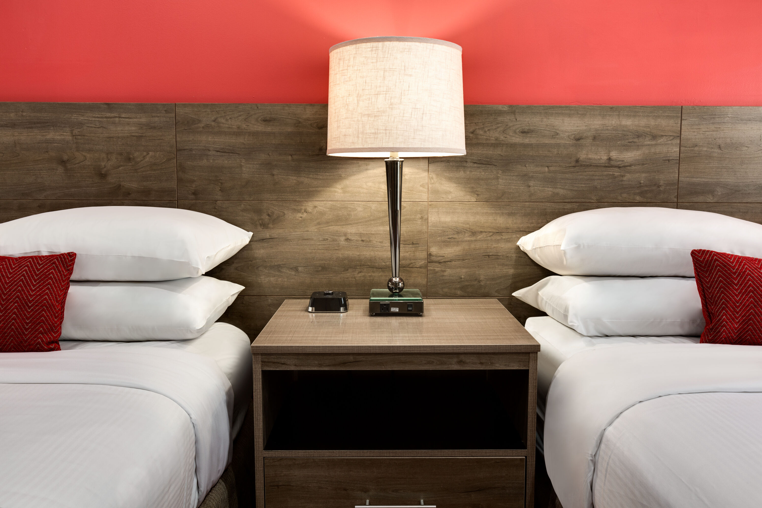 Guest room at the Ramada by Wyndham Oakland Downtown City Center in Oakland, California