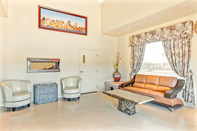 Ramada San Bruno SFO Airport hotel lobby in San Bruno, California