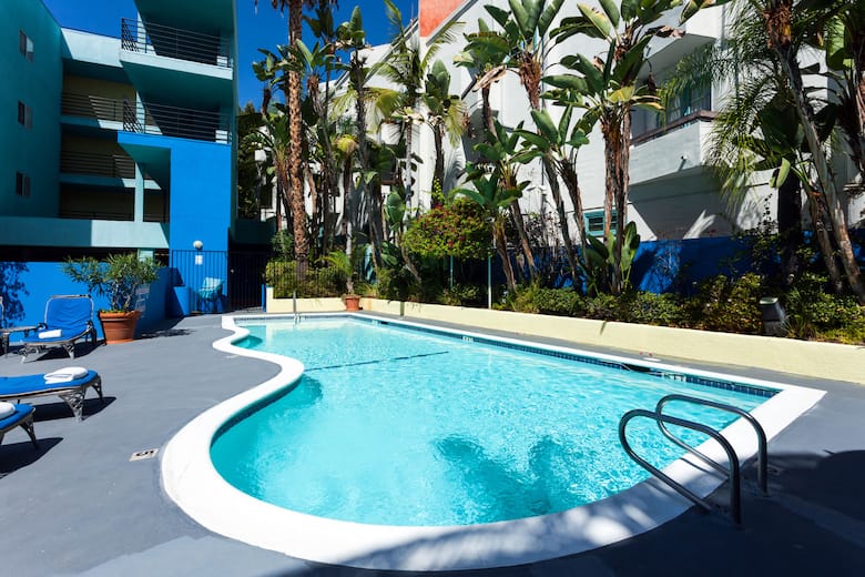 Ramada Plaza West Hollywood Hotel Suites Hotels Pool At The Ramada Plaza West Hollywood Hotel Suites In California