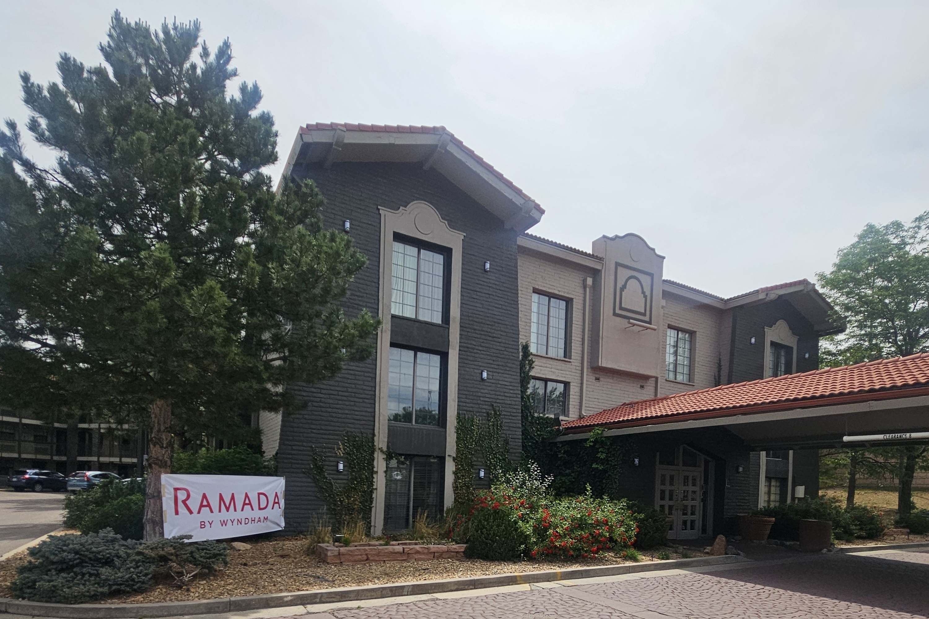 Exterior of Ramada by Wyndham Westminster Denver hotel in Westminster, Colorado