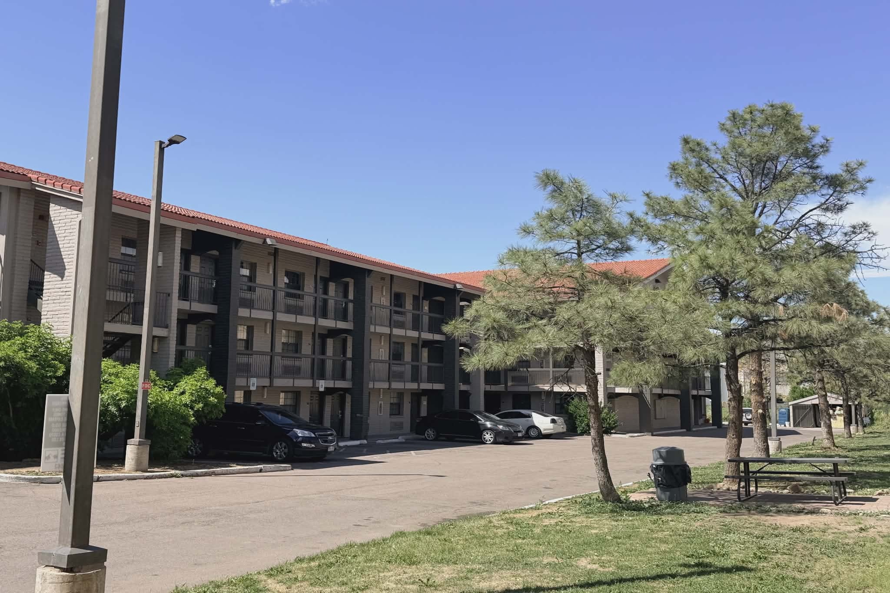 Exterior of Ramada by Wyndham Westminster Denver hotel in Westminster, Colorado